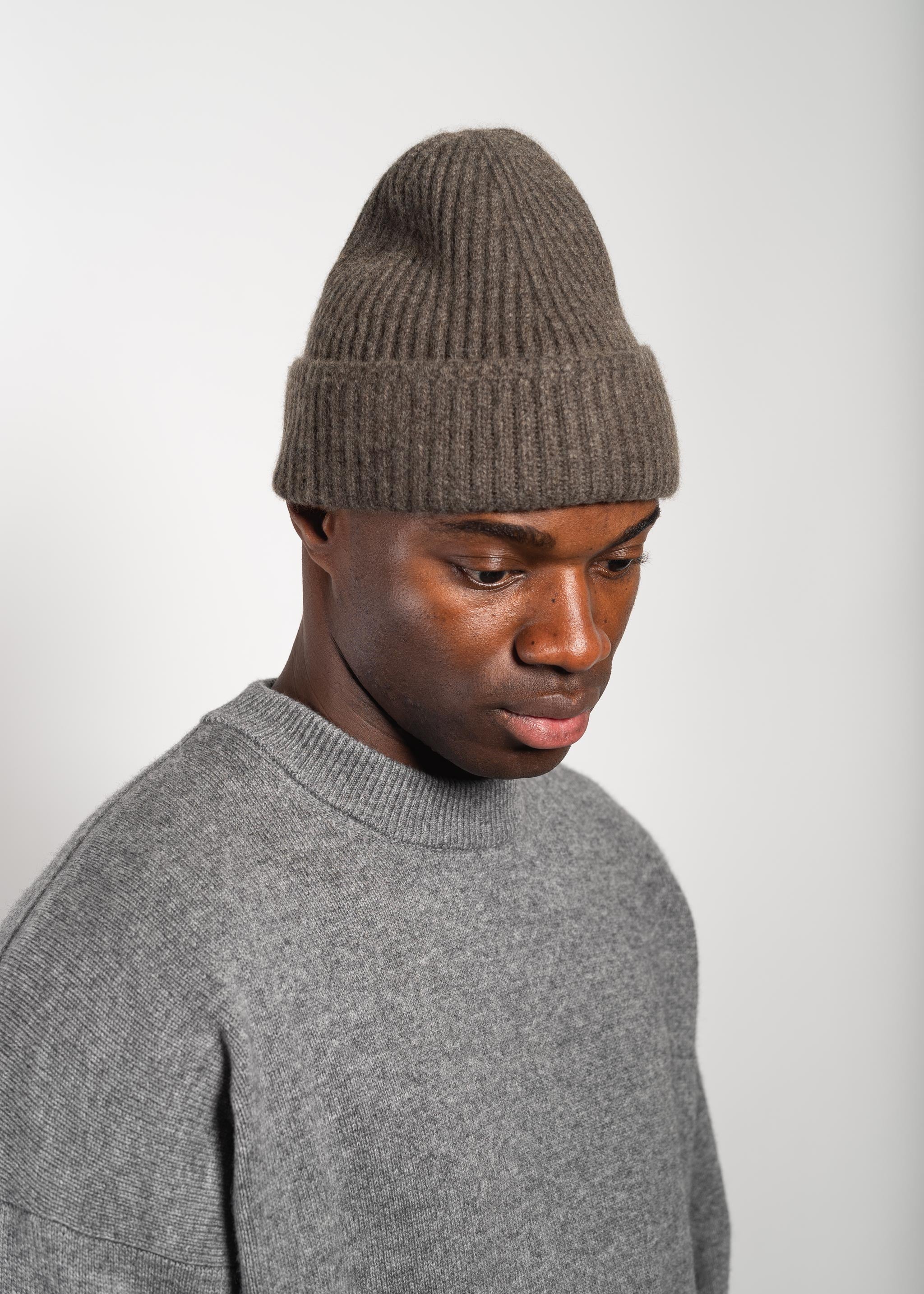 Yacaia Y-0004 Cashmere Blend Beanie - Dark Brown | Headwear