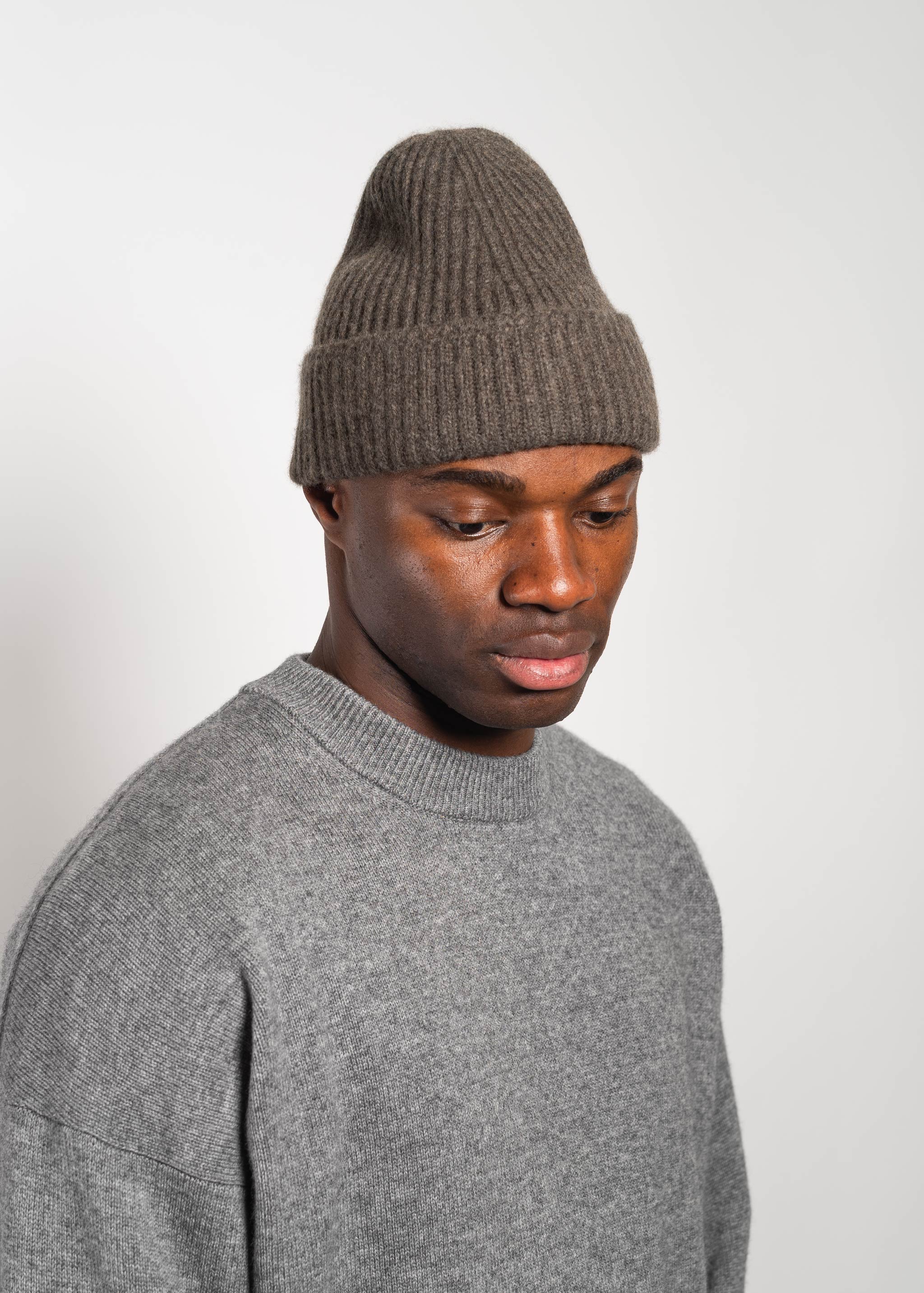 Yacaia Y-0004 Cashmere Blend Beanie - Dark Brown | Headwear
