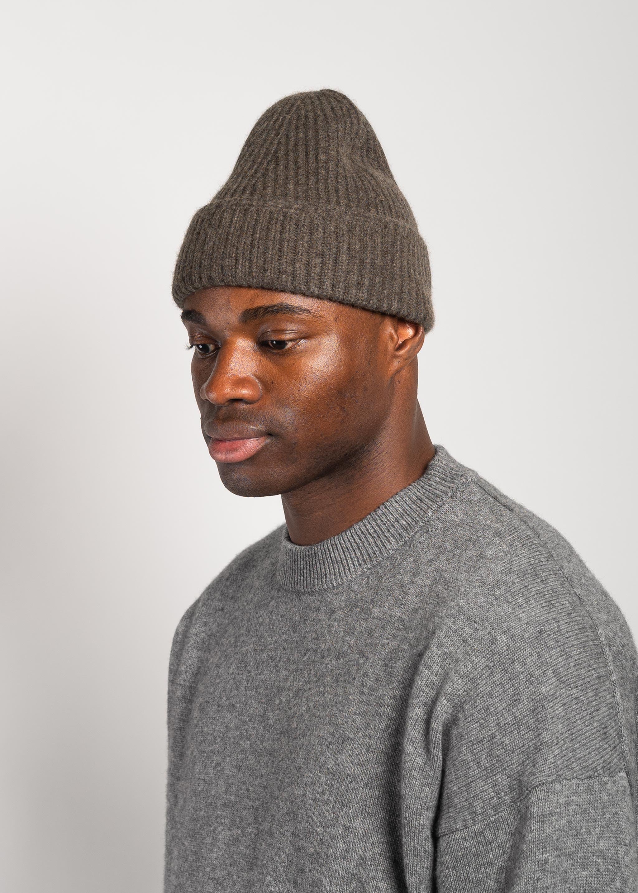 Yacaia Y-0004 Cashmere Blend Beanie - Dark Brown | Headwear