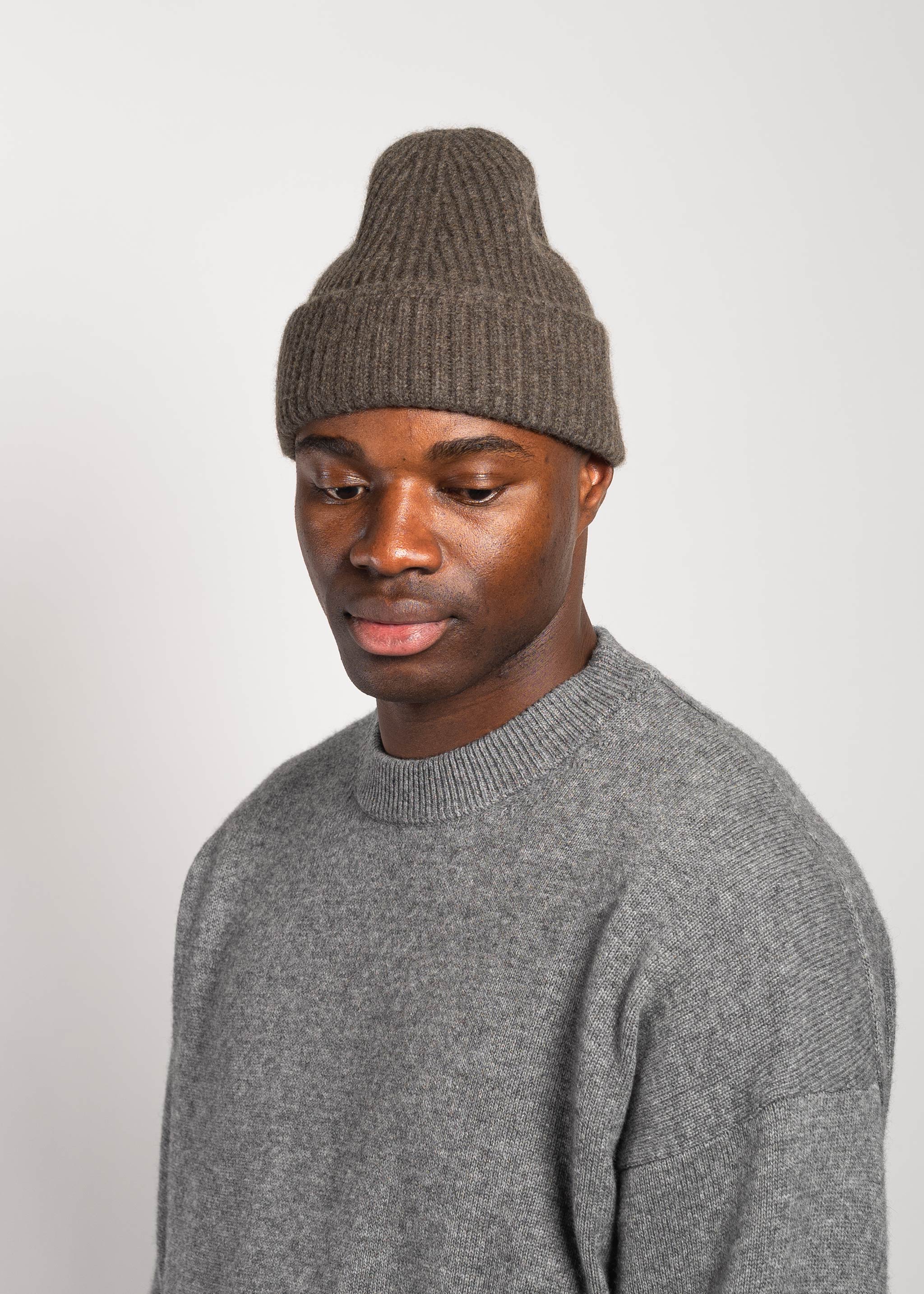 Yacaia Y-0004 Cashmere Blend Beanie - Dark Brown | Headwear