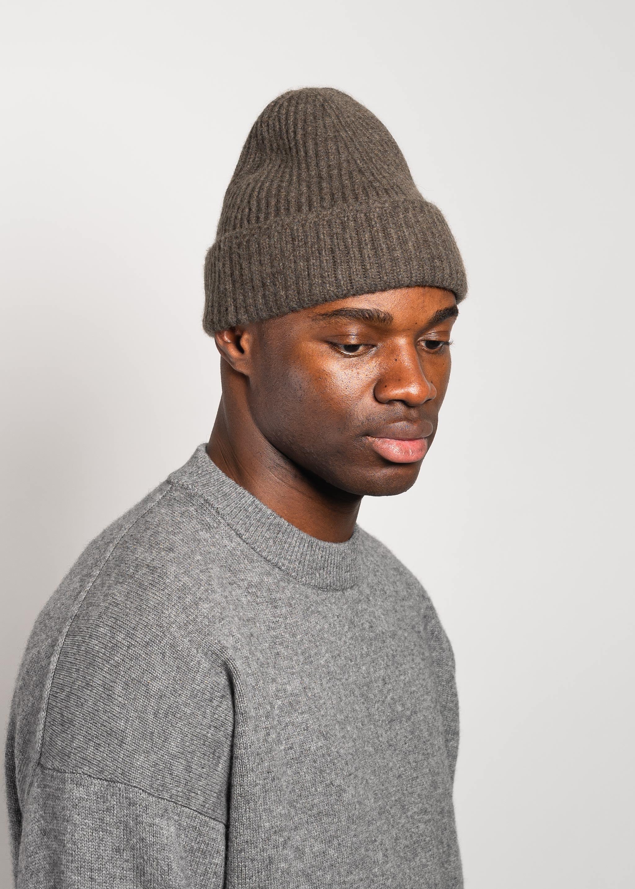 Yacaia Y-0004 Cashmere Blend Beanie - Dark Brown | Headwear