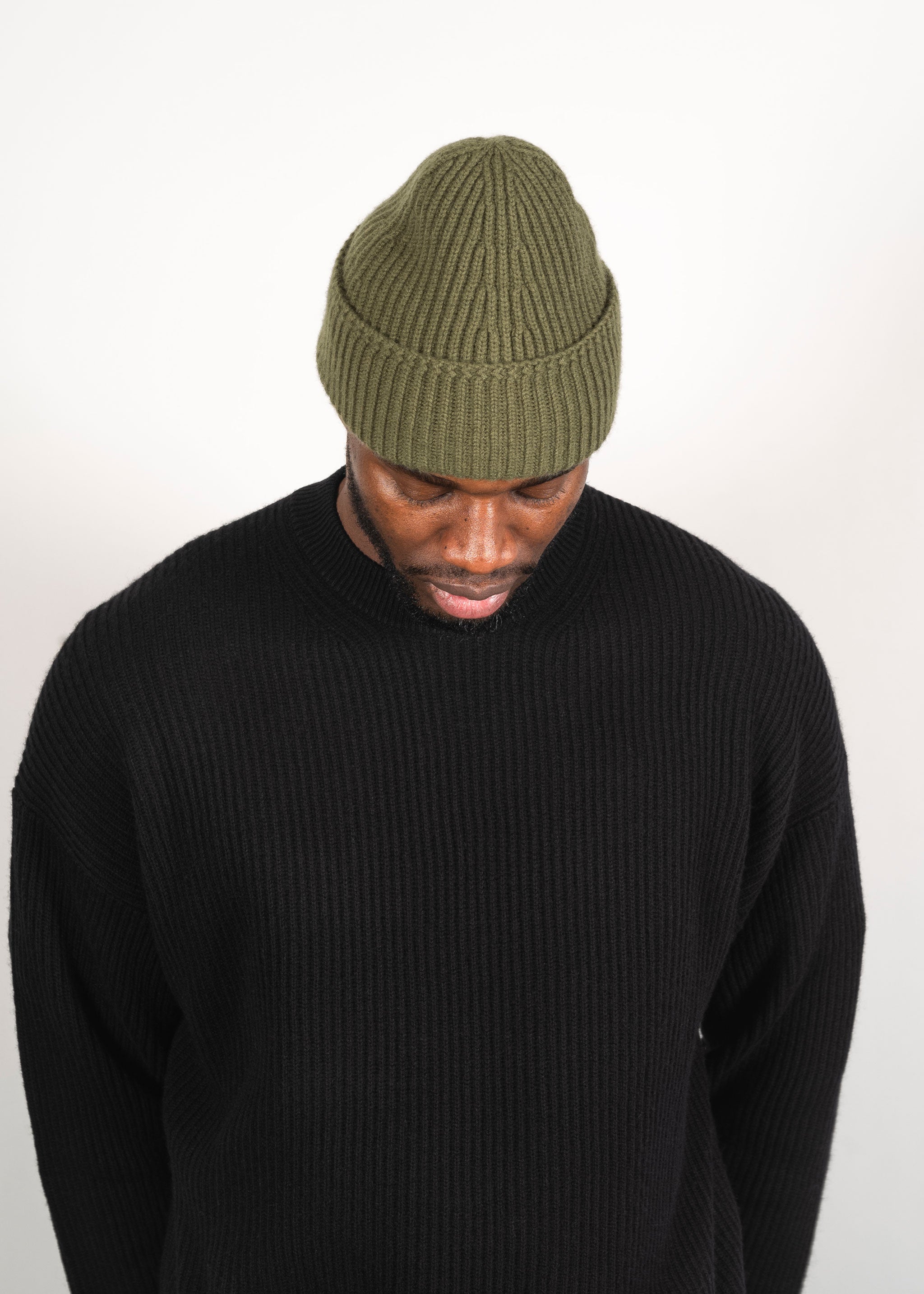 Yacaia Y-0004 Cashmere Blend Beanie - Olive | Headwear