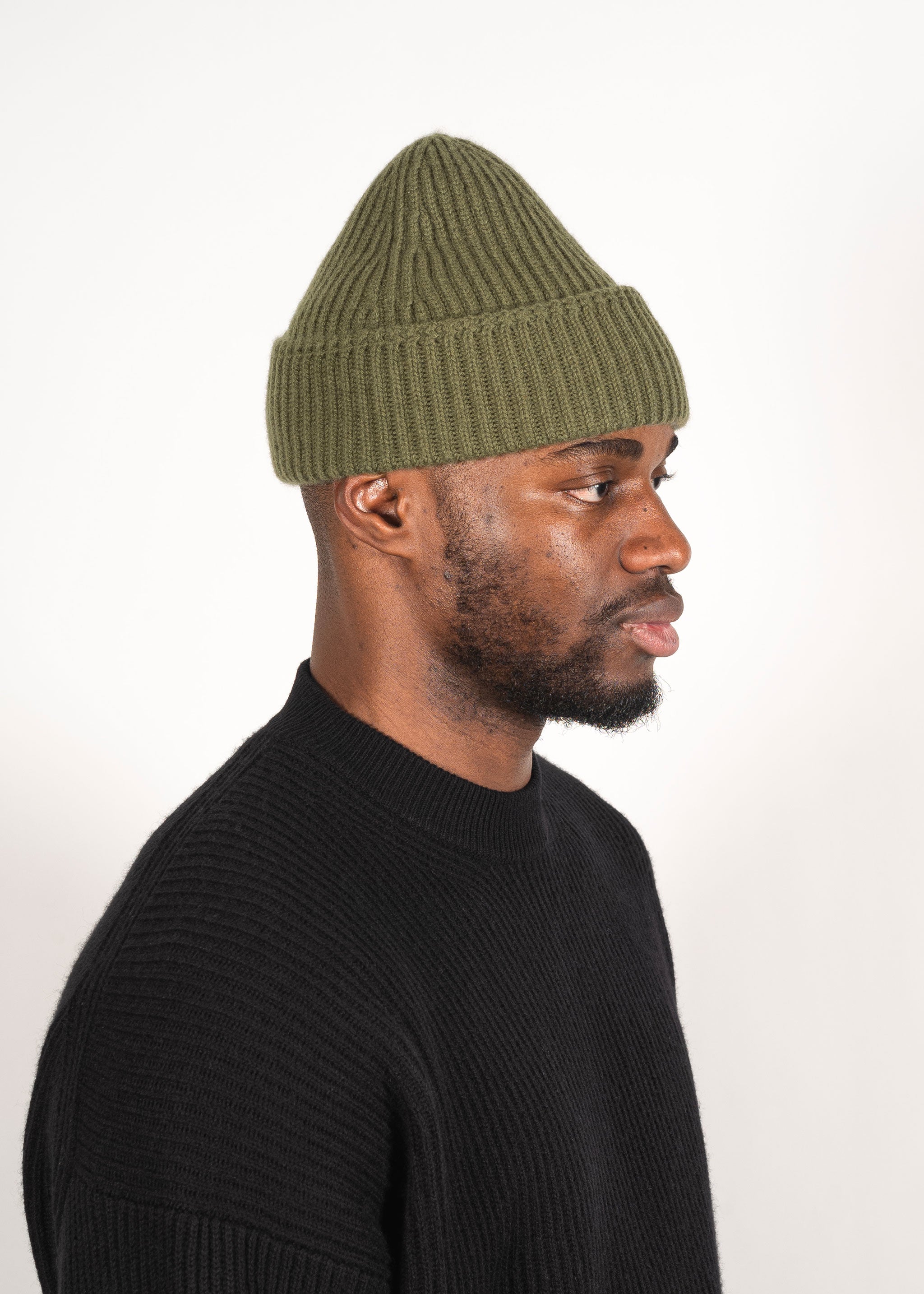 Yacaia Y-0004 Cashmere Blend Beanie - Olive | Headwear