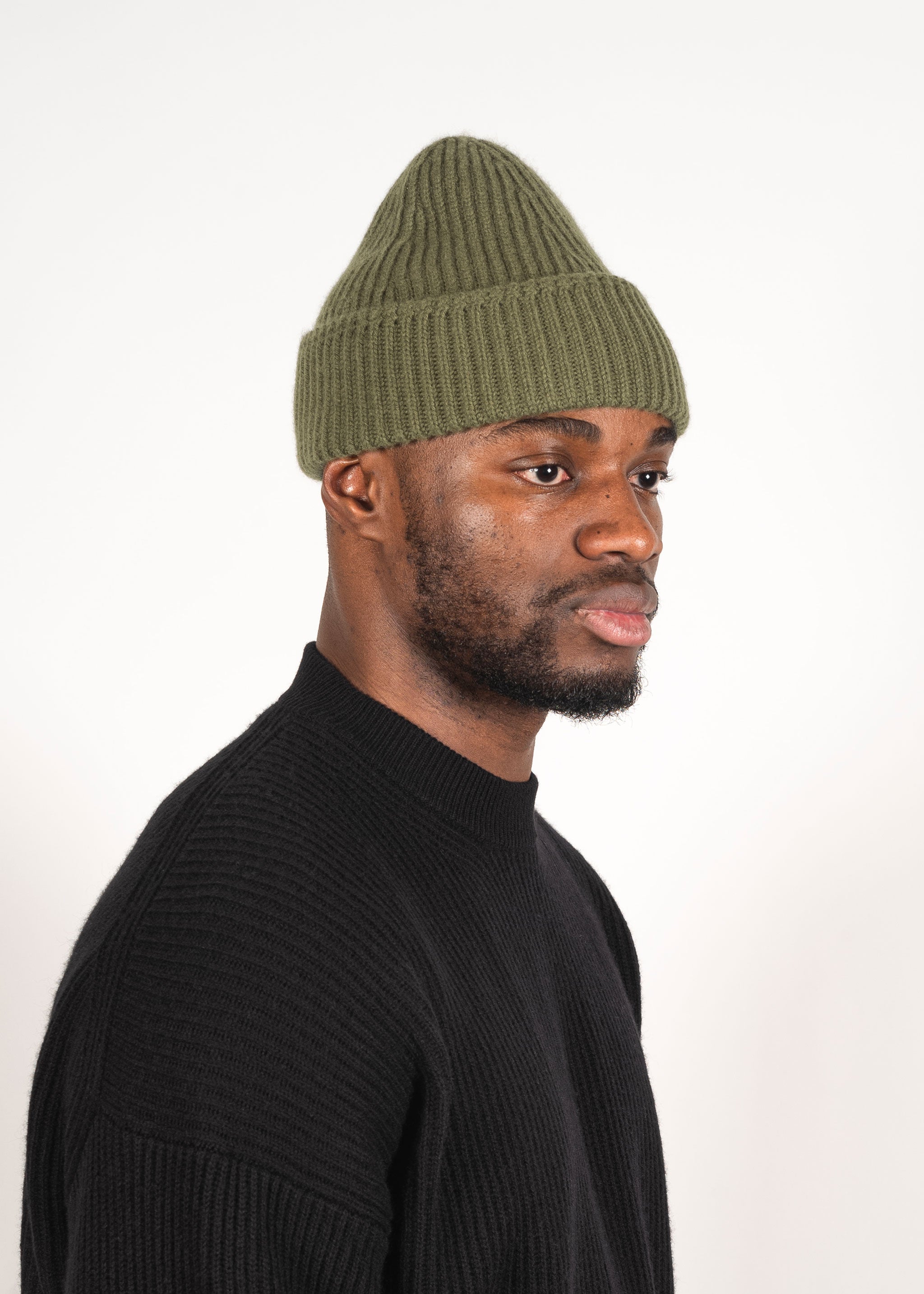 Yacaia Y-0004 Cashmere Blend Beanie - Olive | Headwear