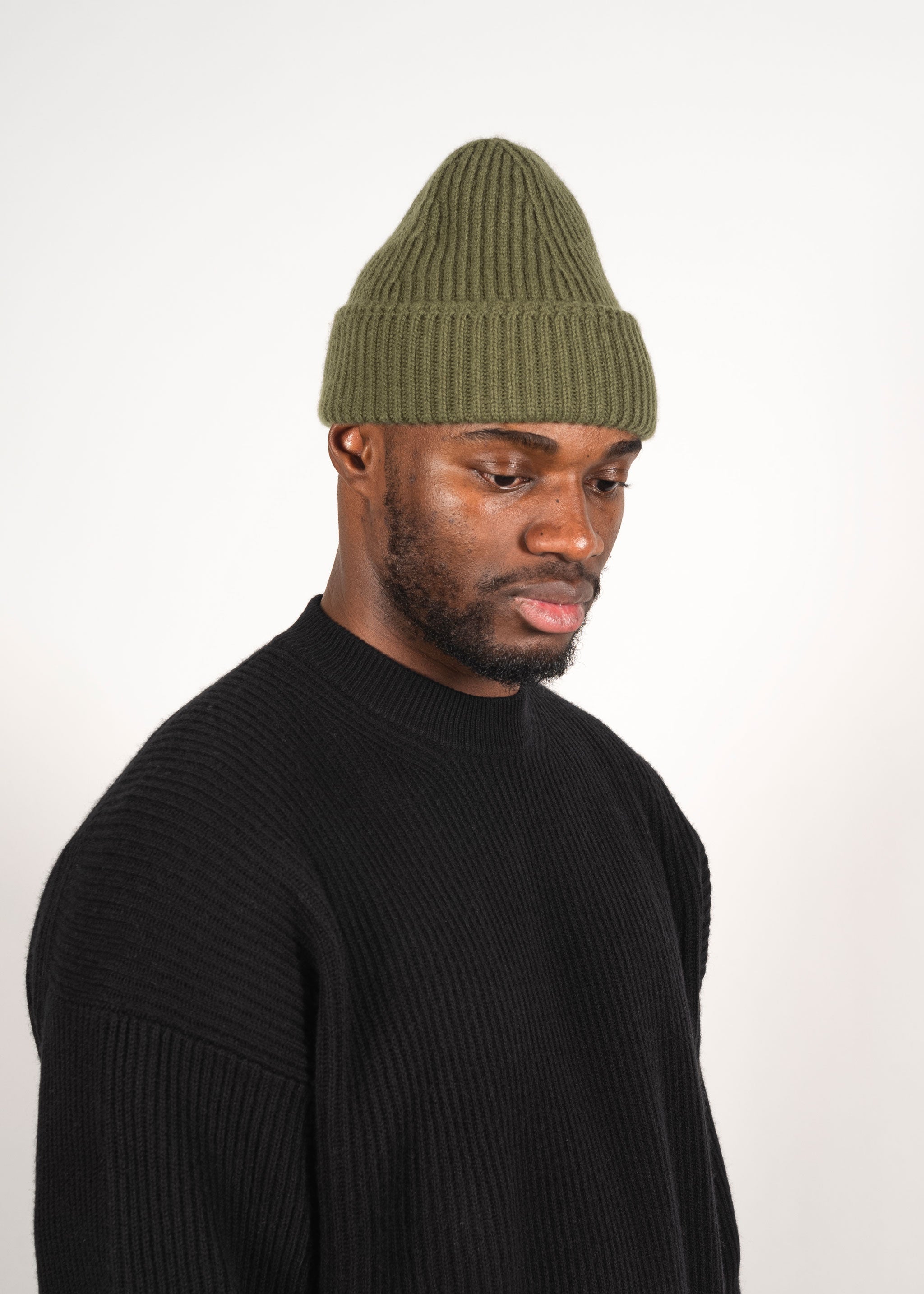 Yacaia Y-0004 Cashmere Blend Beanie - Olive | Headwear