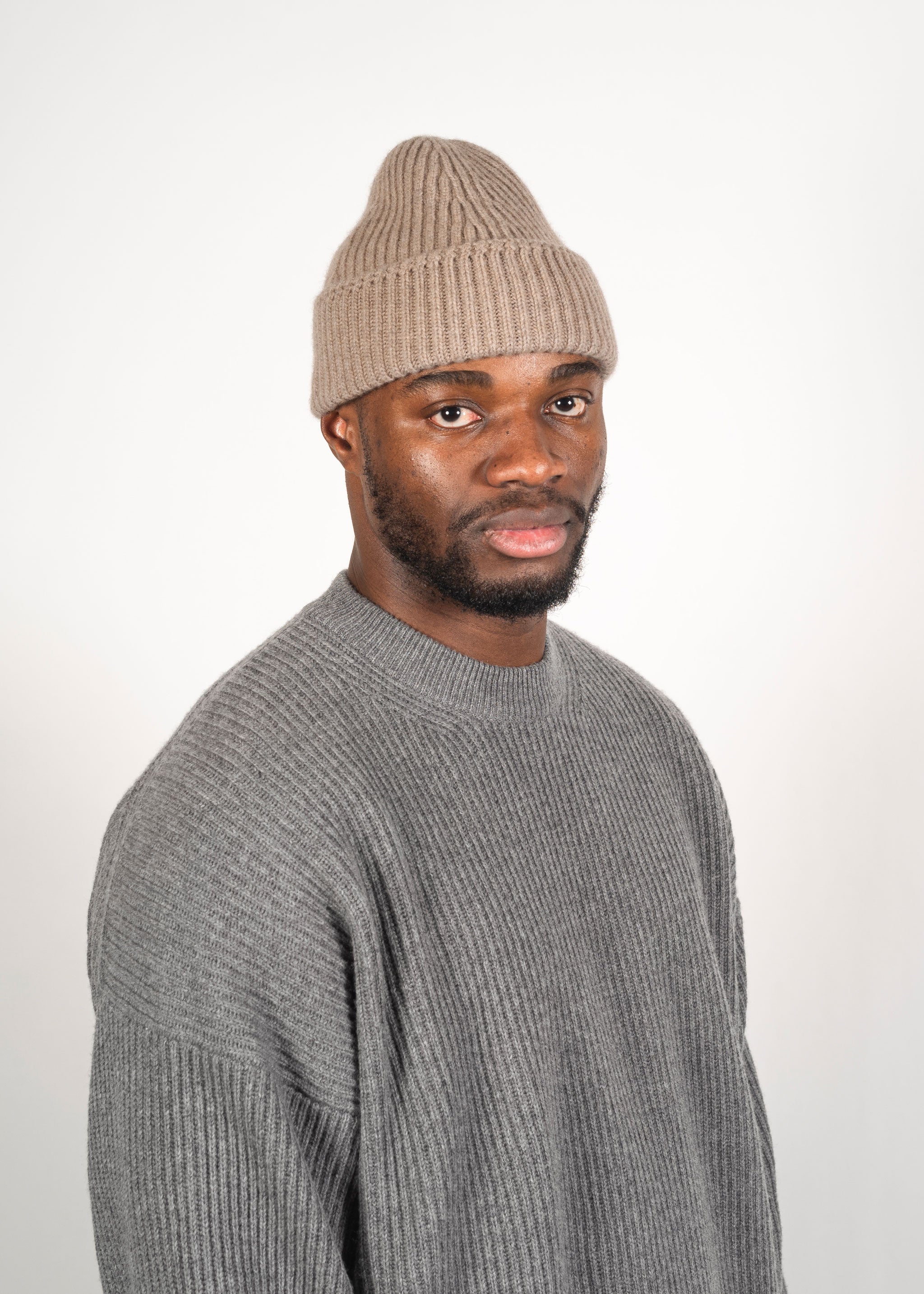 Yacaia Y-0004 Cashmere Blend Beanie - Sand | Headwear