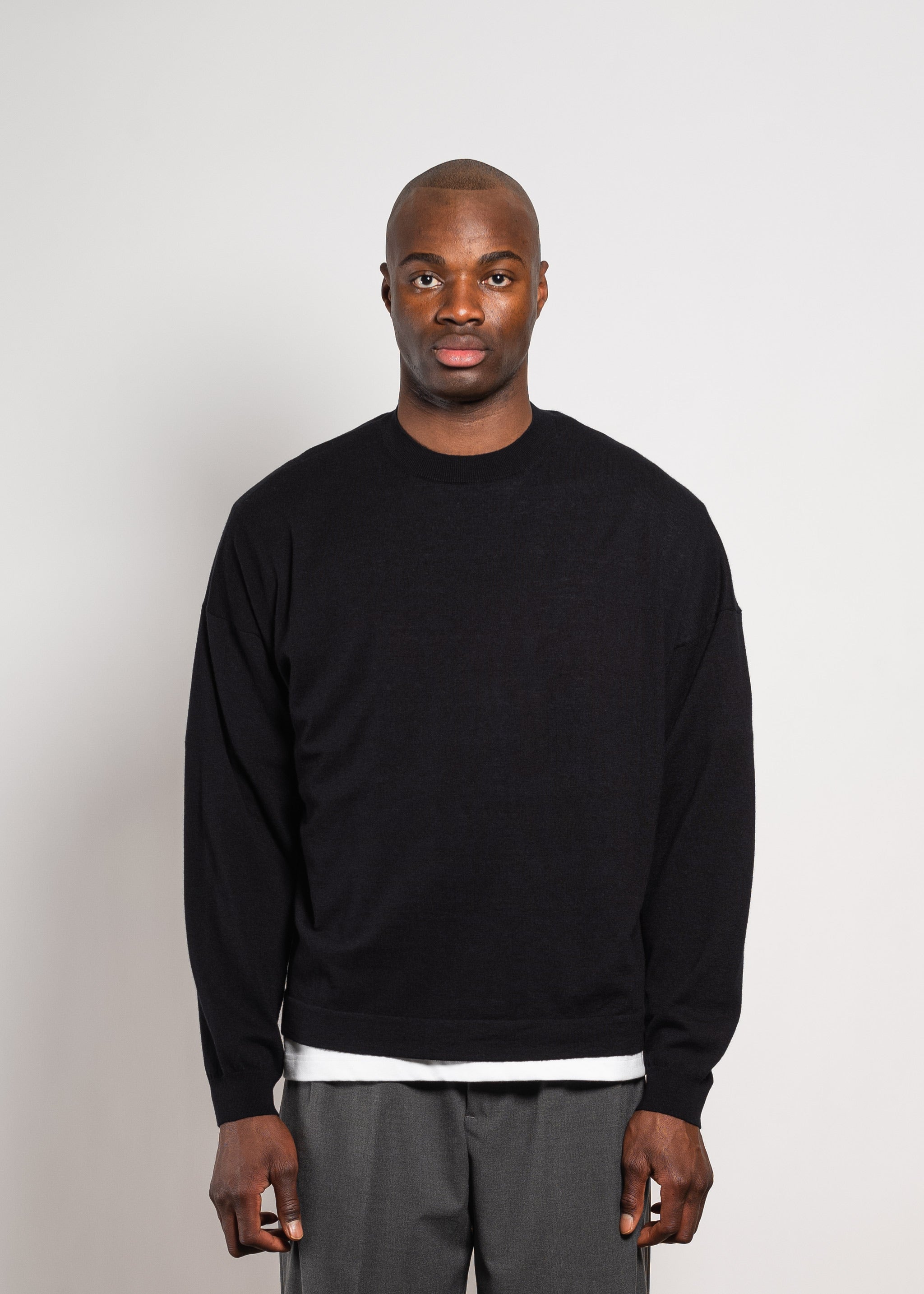 Yacaia Y-0010 Oversized Superfine Sweater - Black | Knitwear