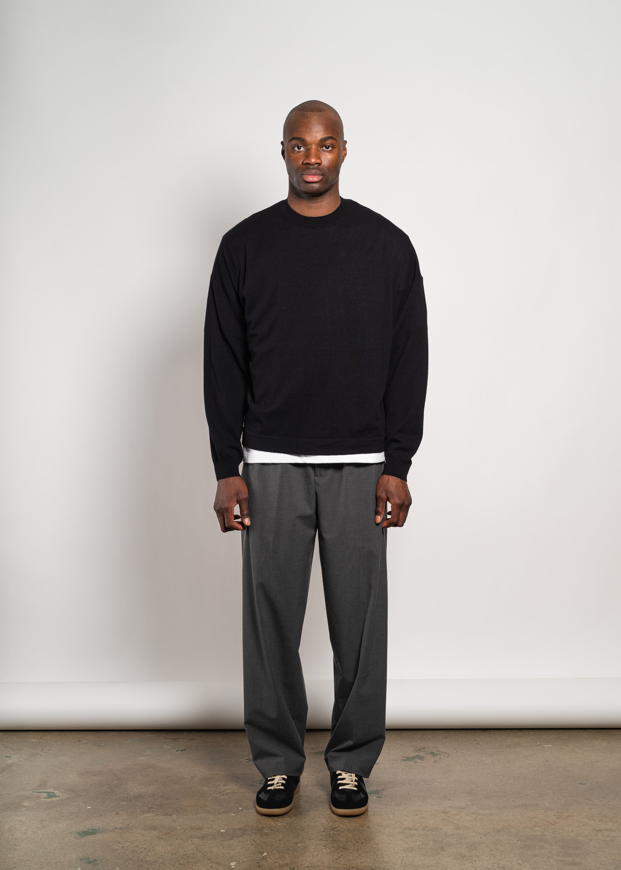 Yacaia Y-0010 Oversized Superfine Sweater - Black | Knitwear