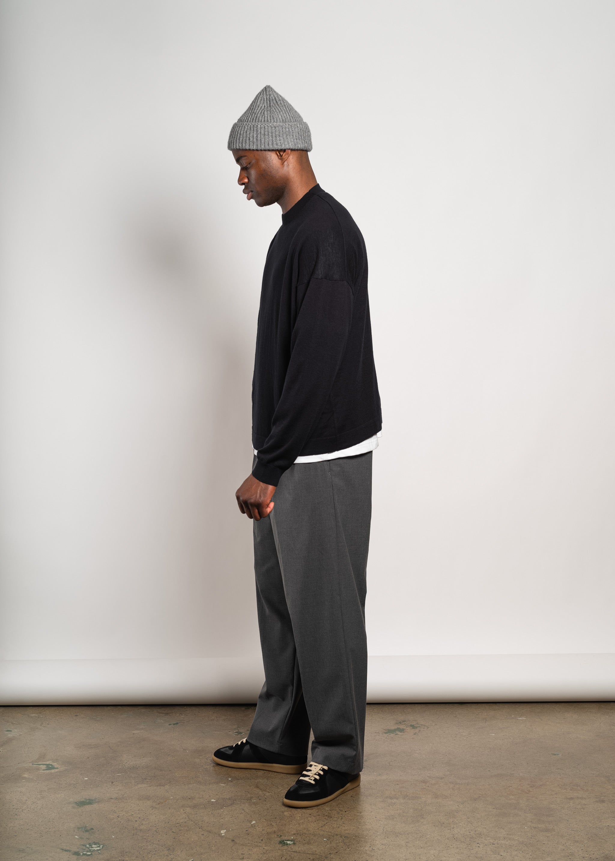 Yacaia Y-0010 Oversized Superfine Sweater - Black | Knitwear