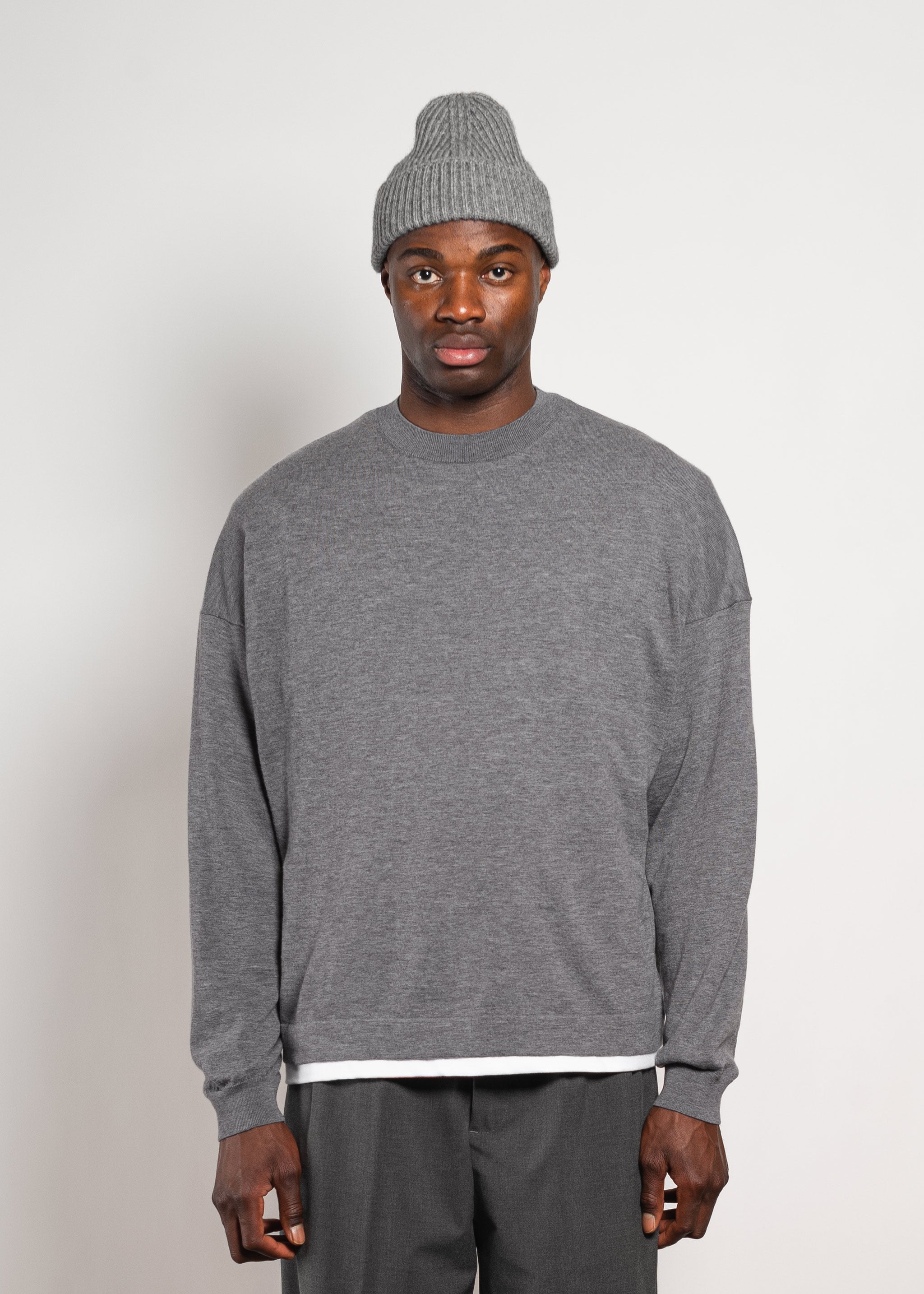 Yacaia Y-0010 Oversized Superfine Sweater - Grey | Knitwear