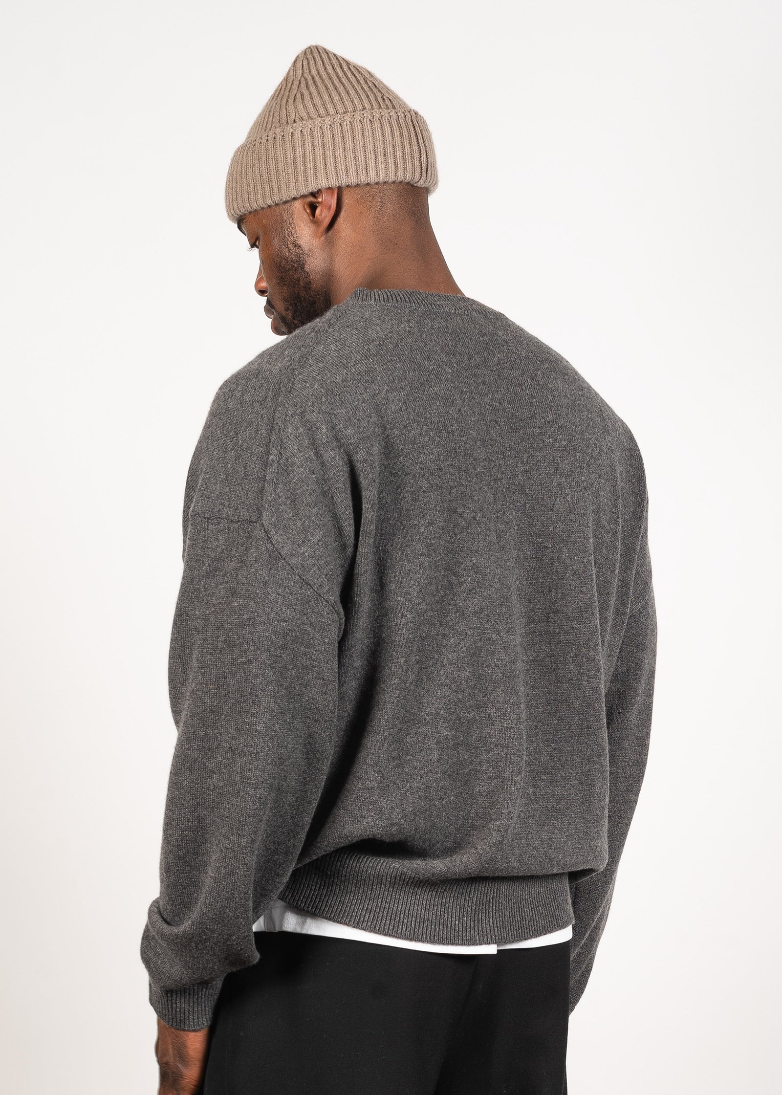 Yacaia Y-0014 Boxy Cashmere Sweater - Grey | Knitwear