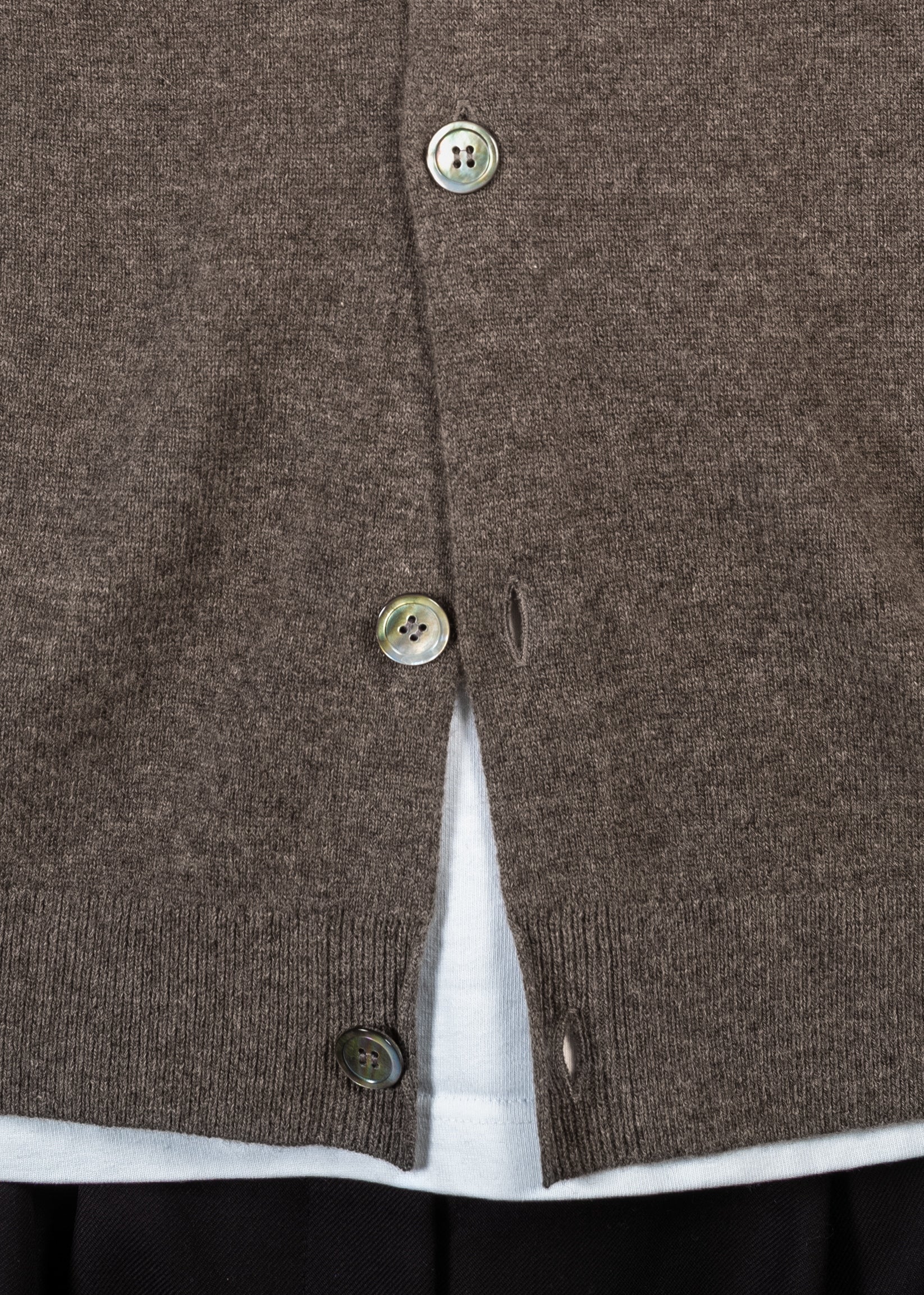 Yacaia Y-0017 Oversized Merino/Cashmere Cardigan - Dark Brown | Knitwear