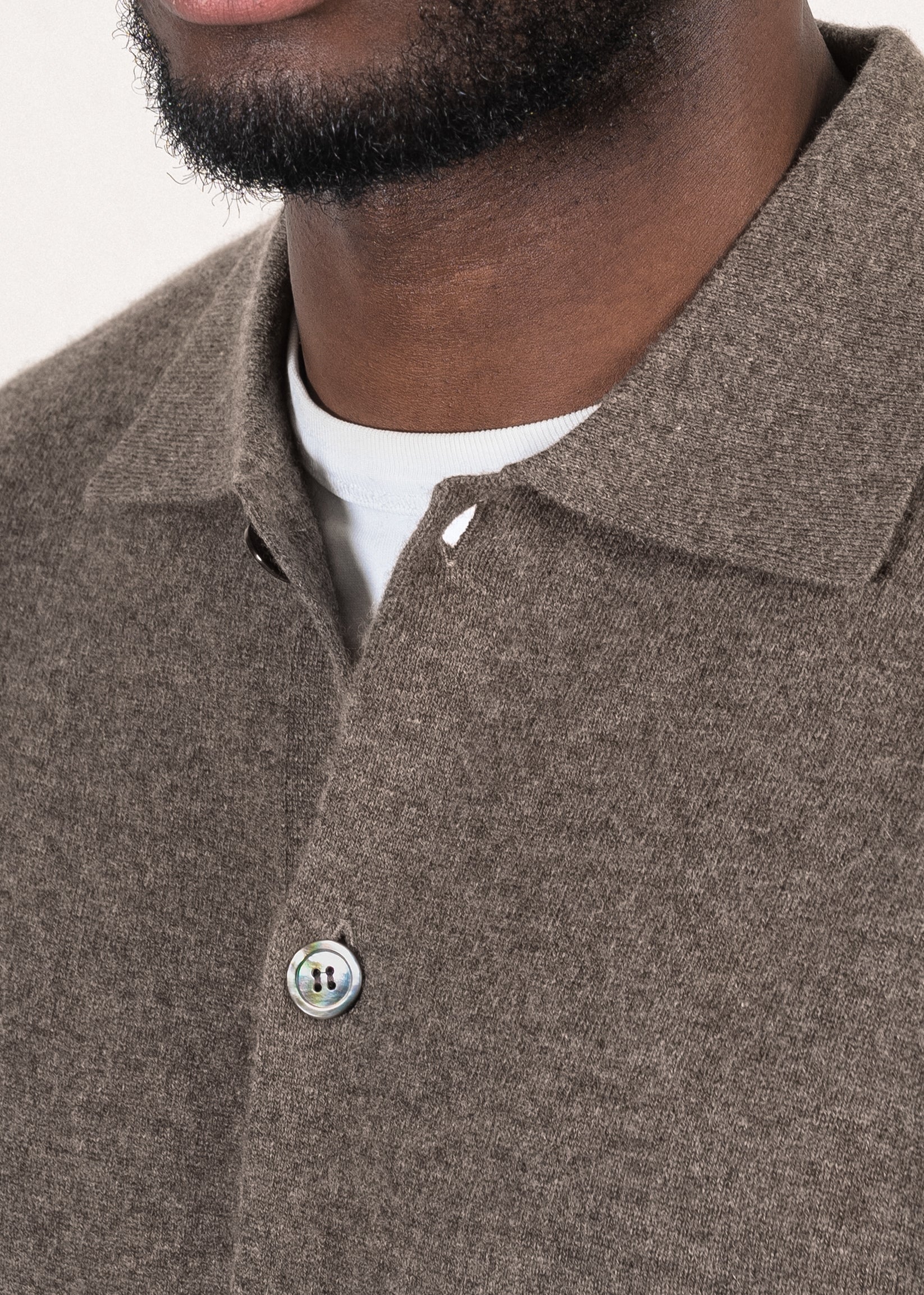 Yacaia Y-0017 Oversized Merino/Cashmere Cardigan - Dark Brown | Knitwear