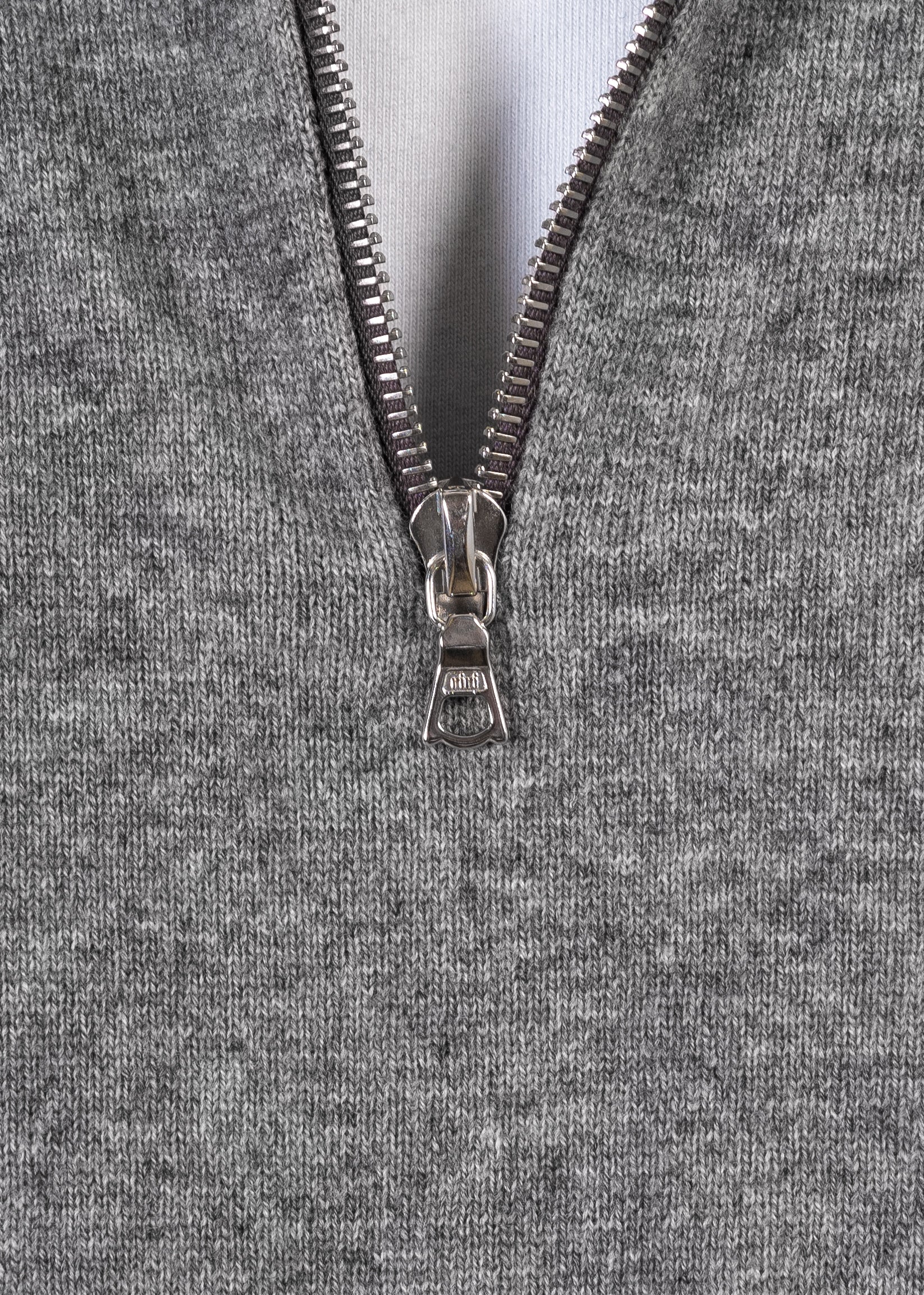 Y-0019 Oversized Half-Zip Merino/Cashmere Sweater - Grey