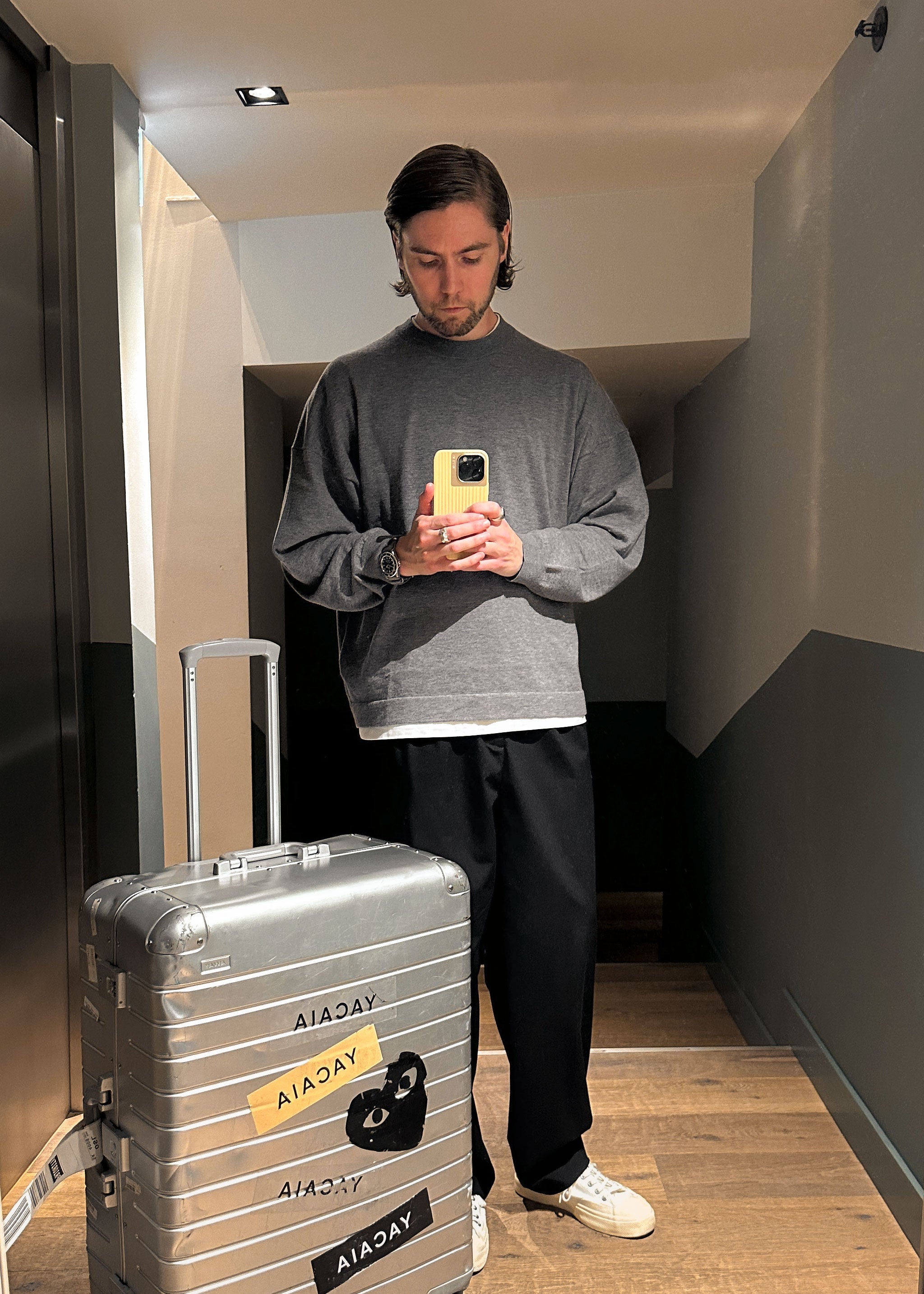 Yacaia Y-0010 Oversized Superfine Sweater - Grey | Knitwear