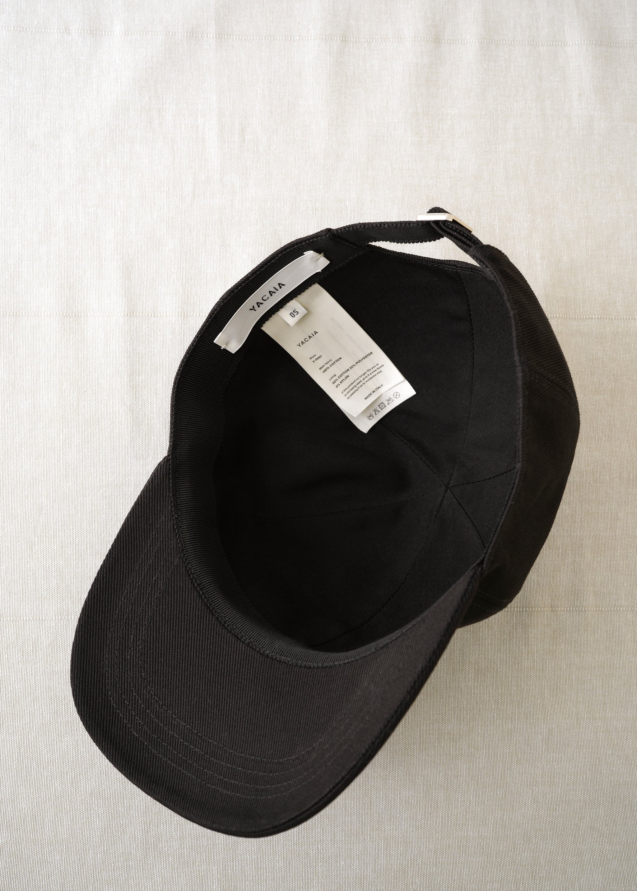 Yacaia Y-0001 Baseball Cap - Black (Cotton twill) | Headwear