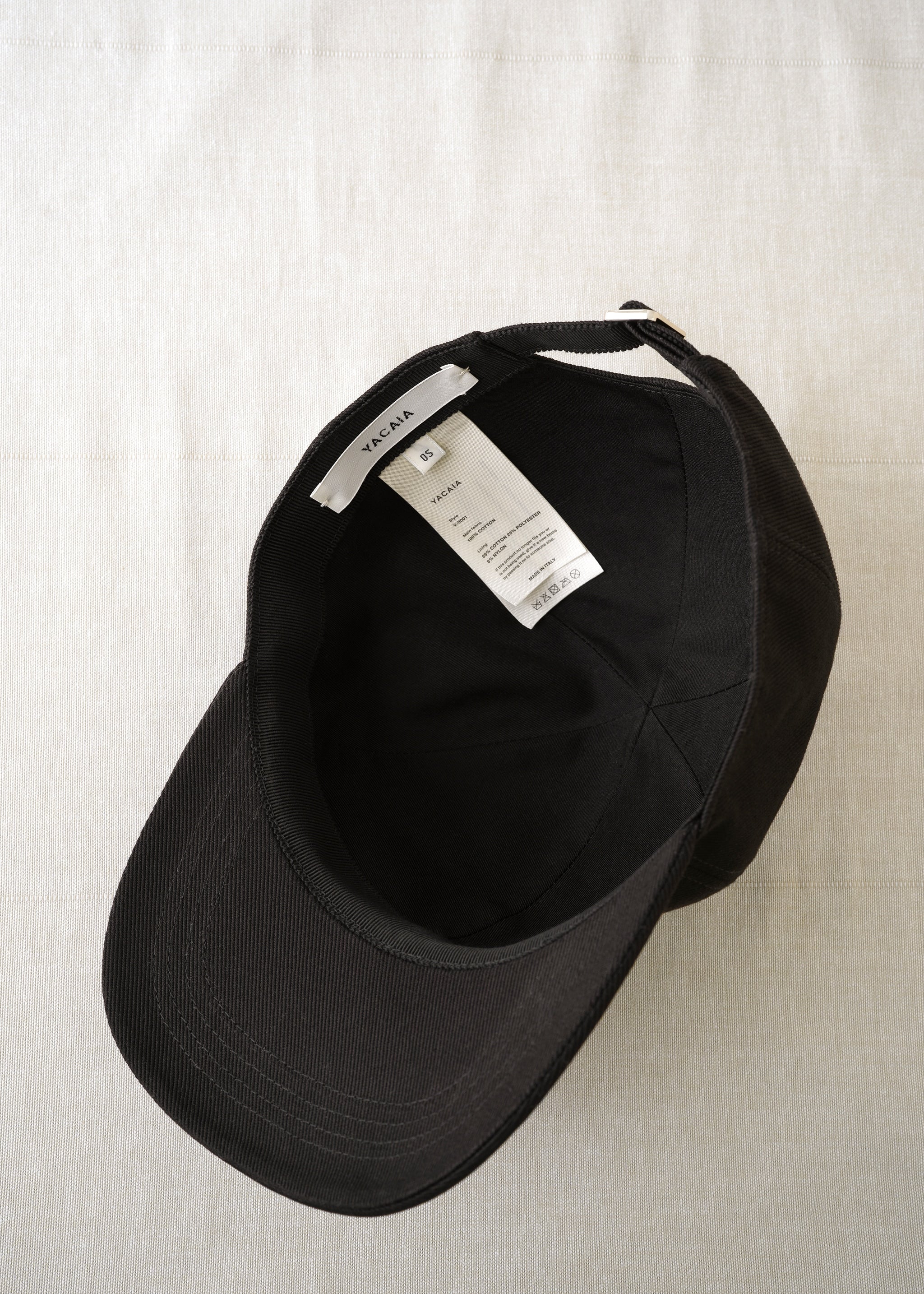Yacaia Y-0001 Baseball Cap - Black (Cotton twill)