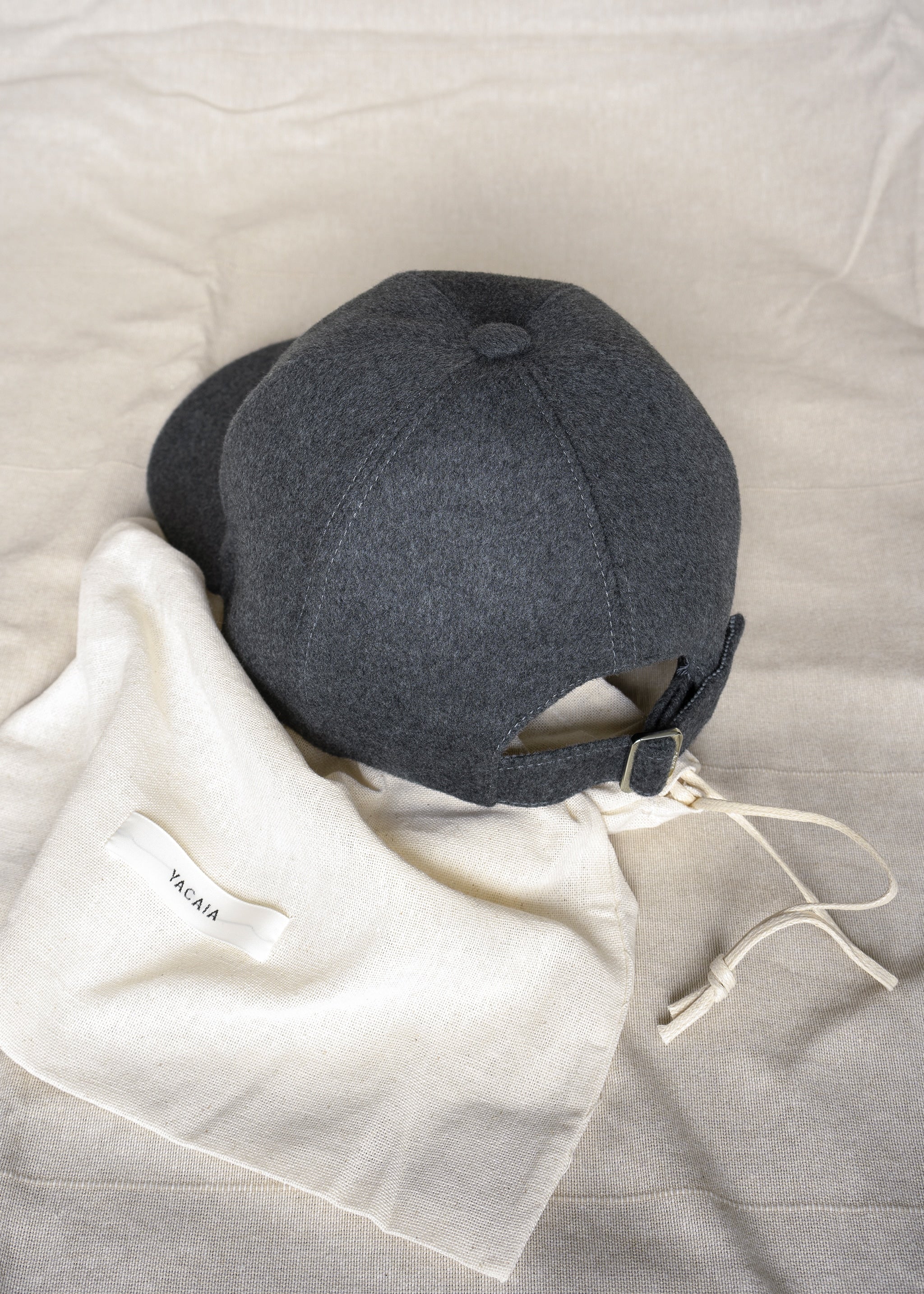 Yacaia Y-0001 Baseball Cap - Grey (100% cashmere) | Headwear