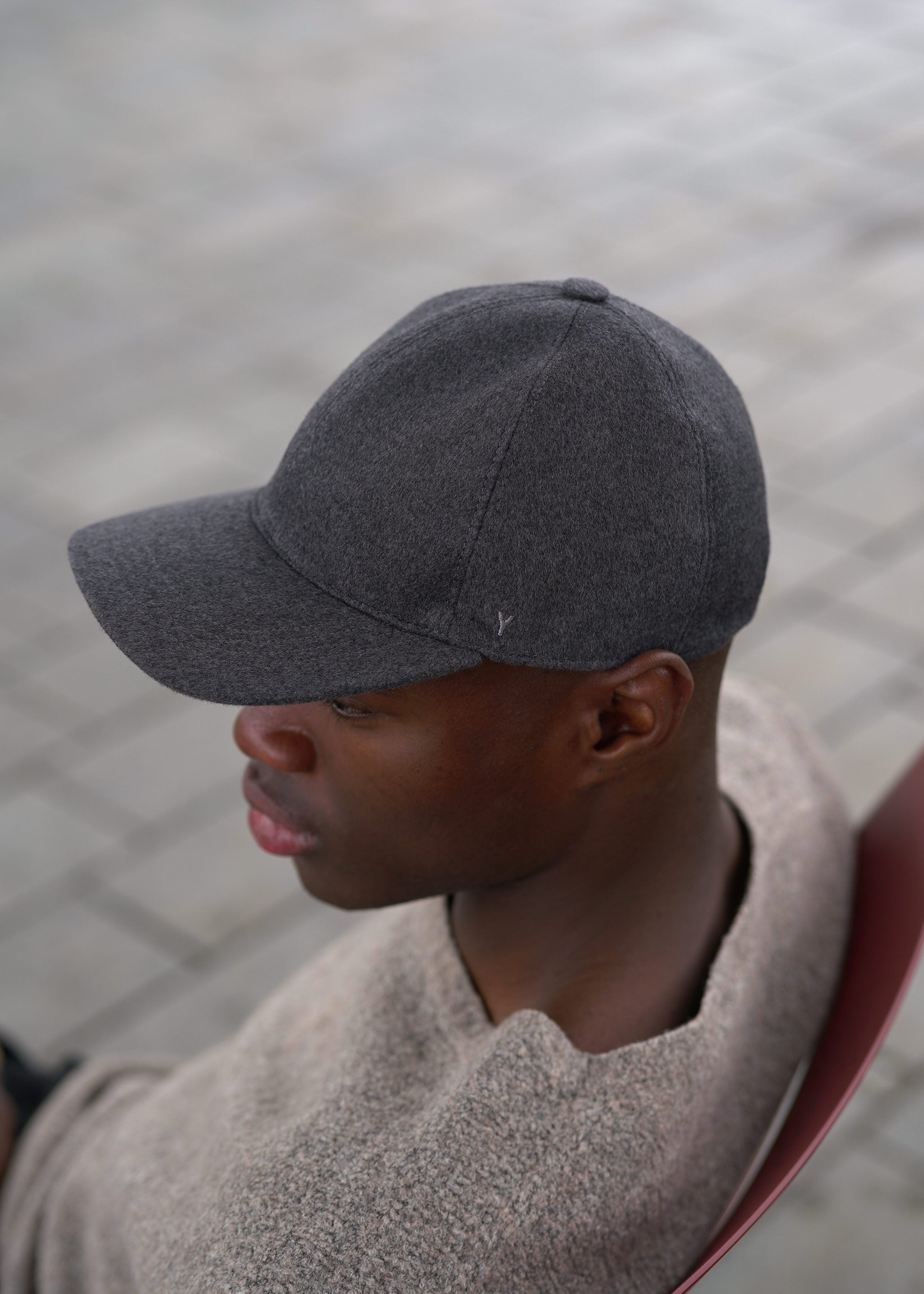 Yacaia Y-0001 Baseball Cap - Grey (100% cashmere) | Headwear