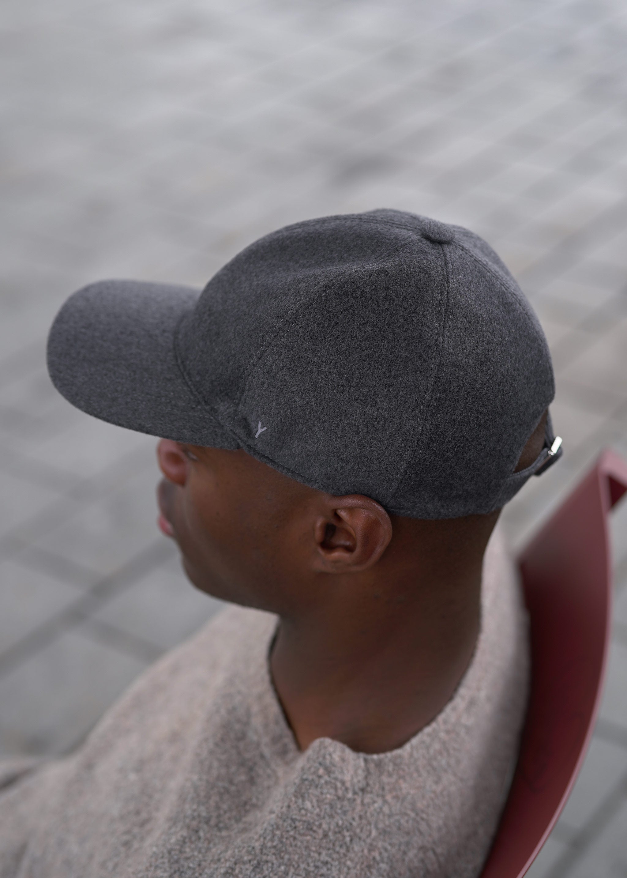 Yacaia Y-0001 Baseball Cap - Grey (100% cashmere) | Headwear