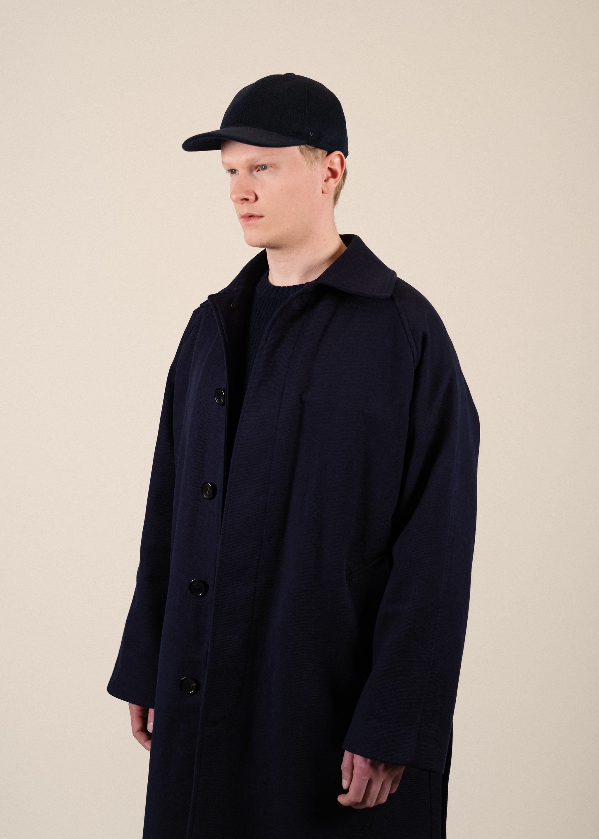 Yacaia Y-0001 Baseball Cap - Navy (Cashmere blend) | Headwear