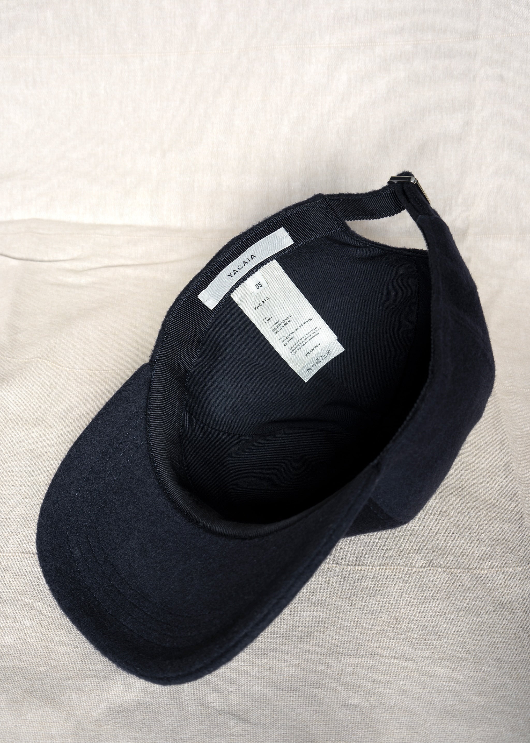 Yacaia Y-0001 Baseball Cap - Navy (Cashmere blend) | Headwear
