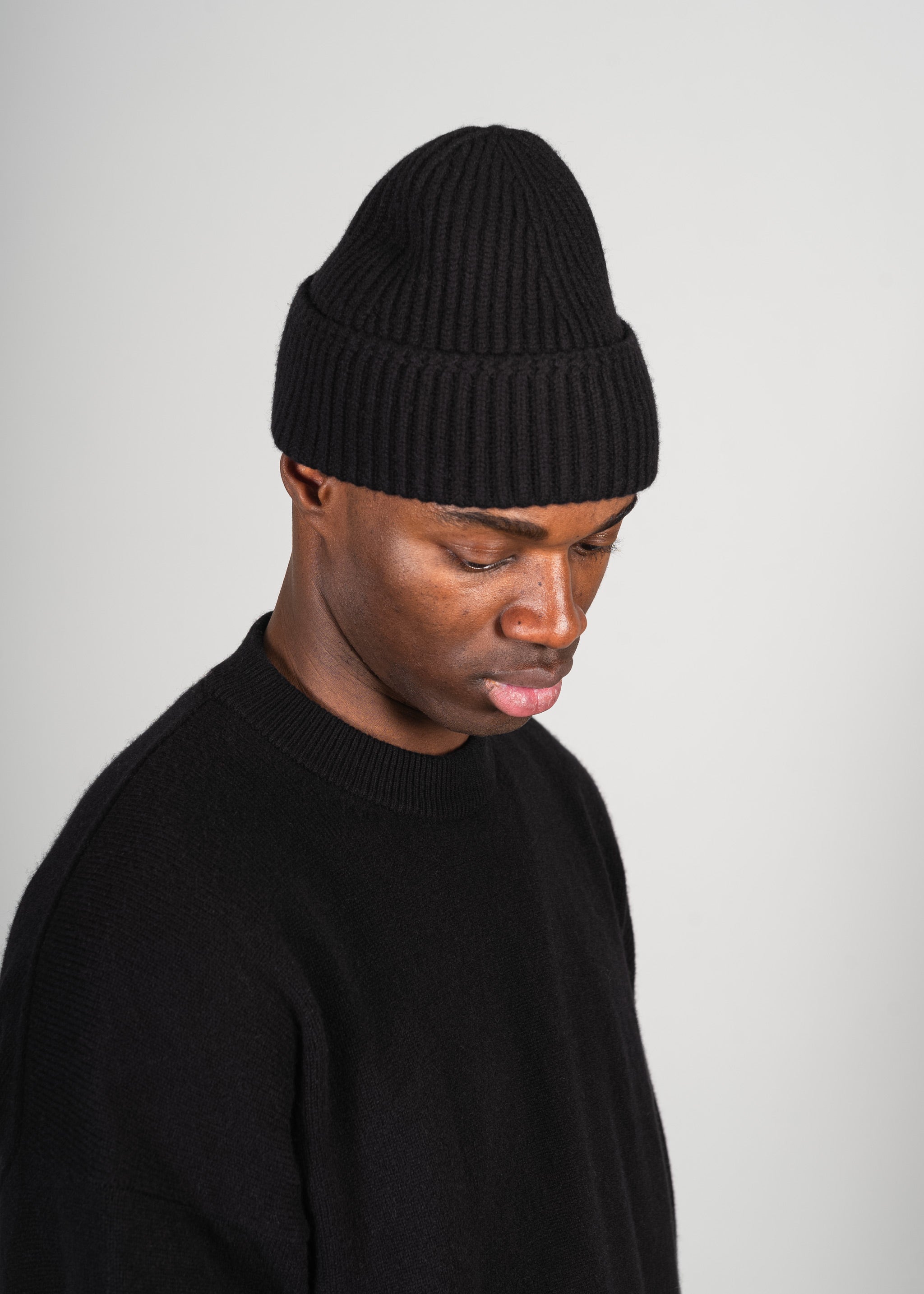 Yacaia Y-0004 Cashmere Blend Beanie - Black | Headwear
