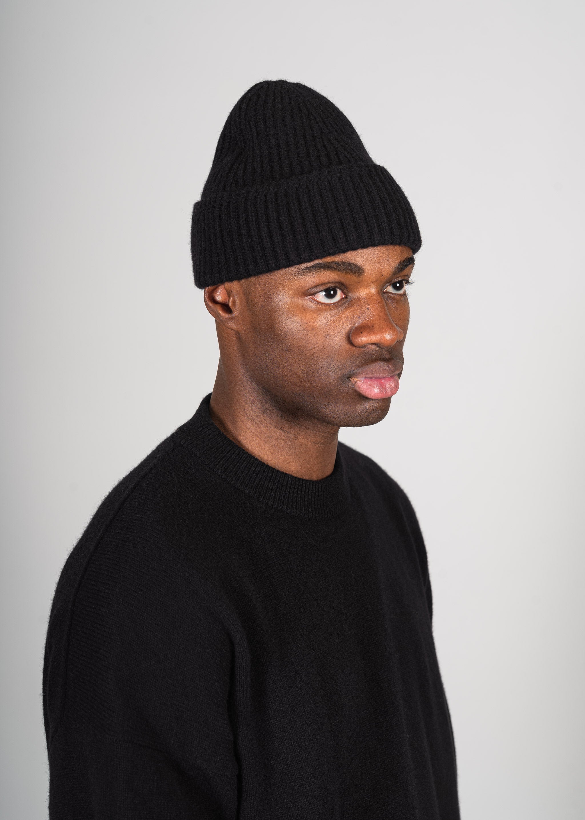 Yacaia Y-0004 Cashmere Blend Beanie - Black | Headwear