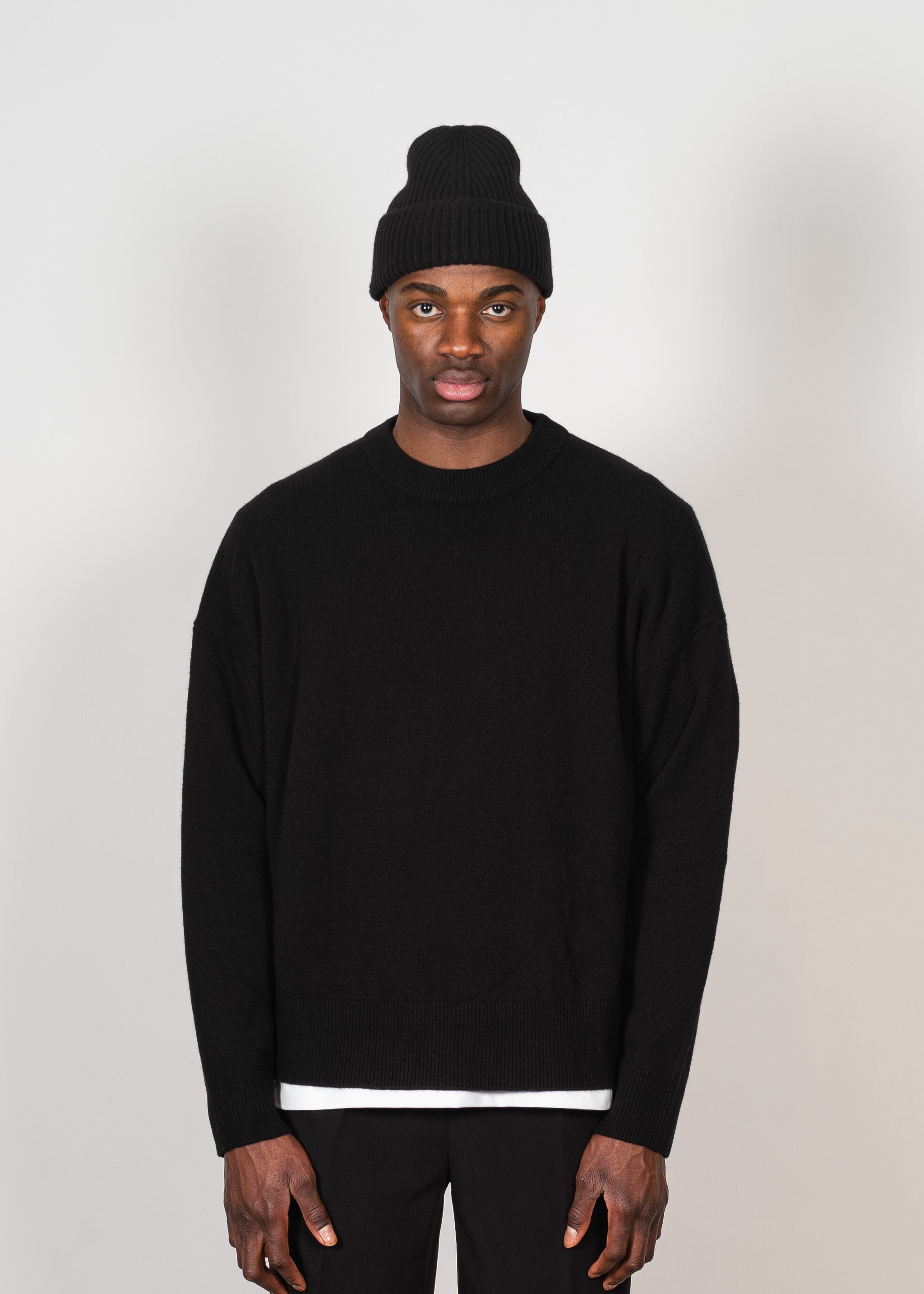 Yacaia Y-0004 Cashmere Blend Beanie - Black | Headwear