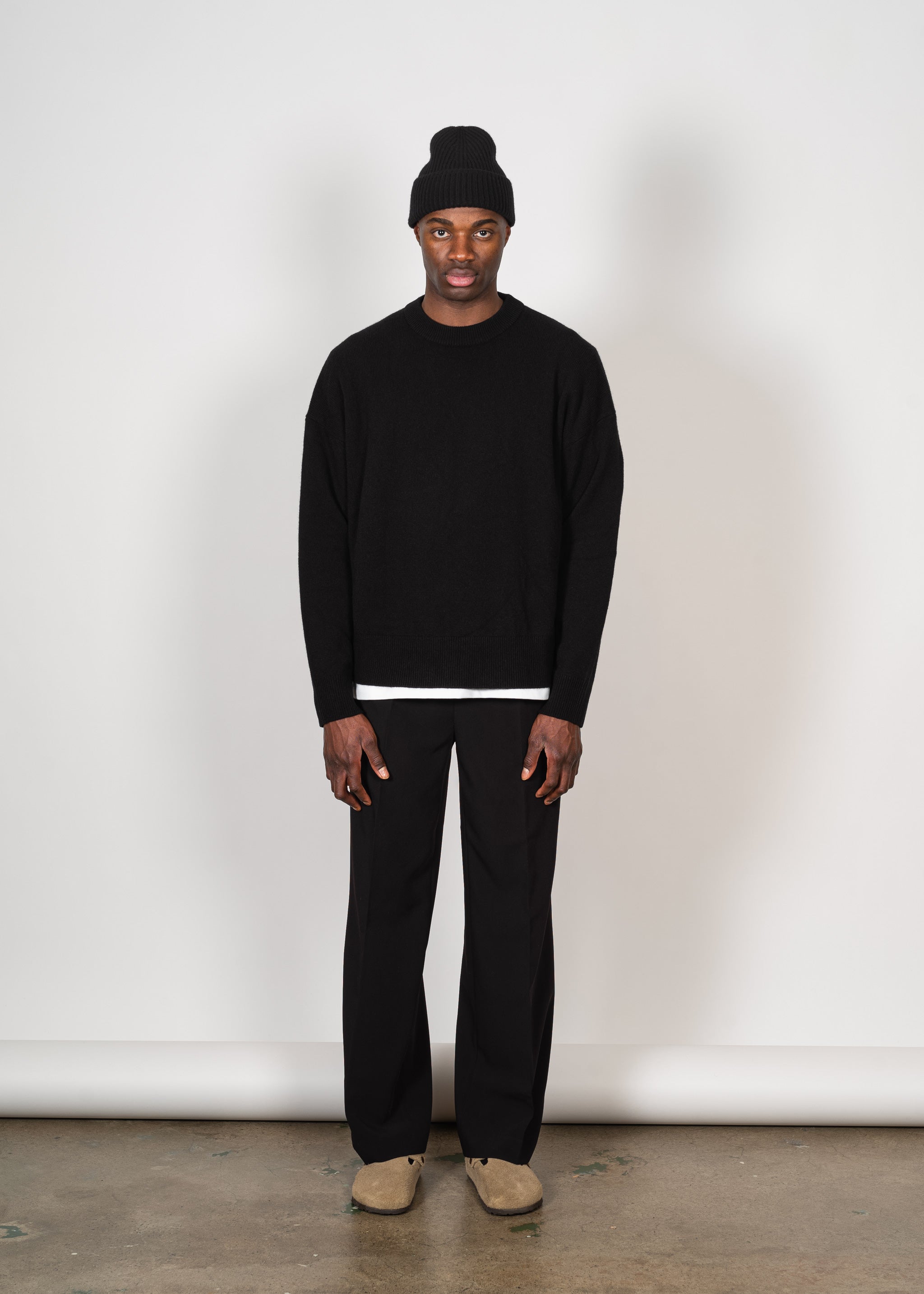 Yacaia Y-0004 Cashmere Blend Beanie - Black | Headwear