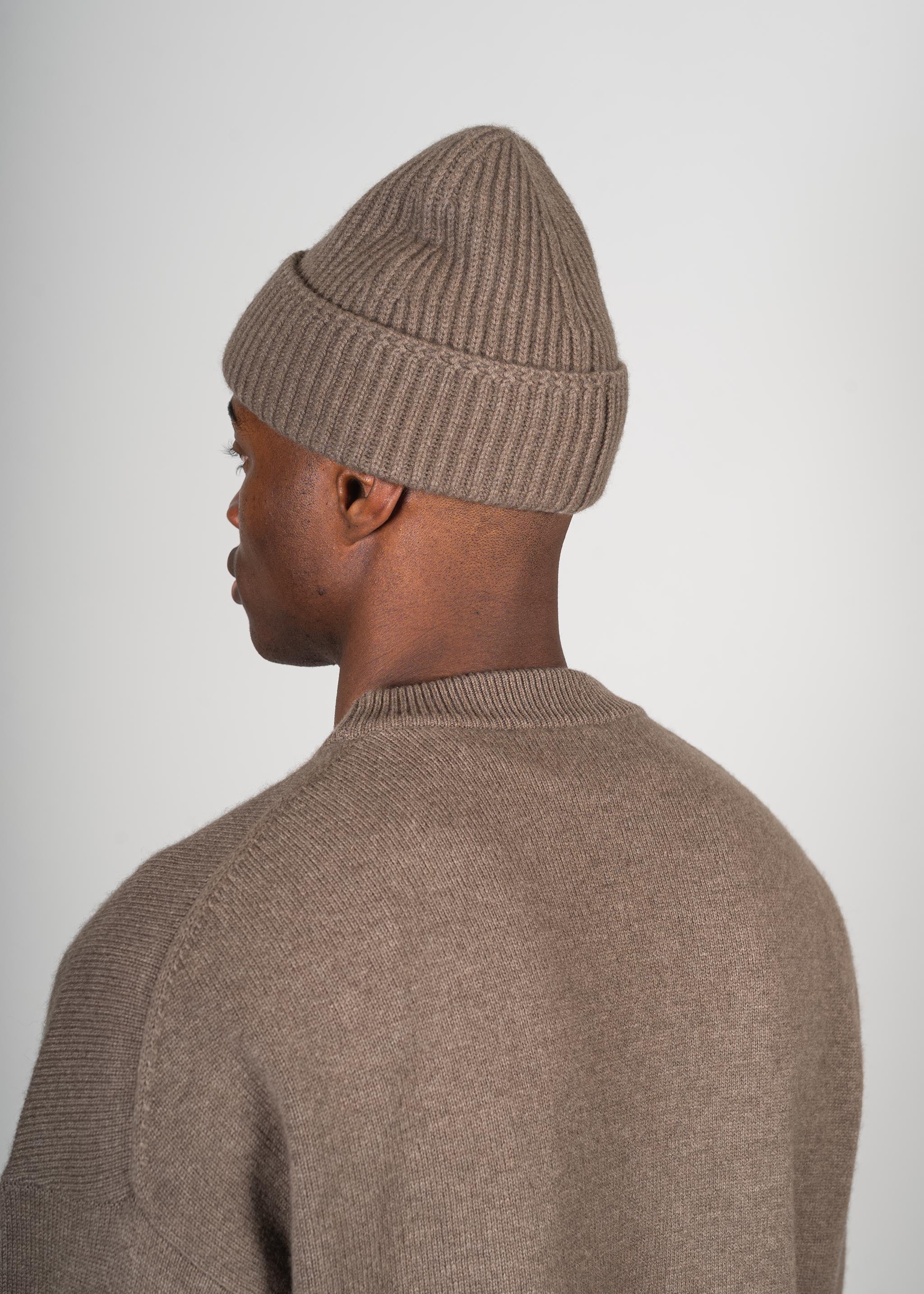 Yacaia Y-0004 Cashmere Blend Beanie - Brown