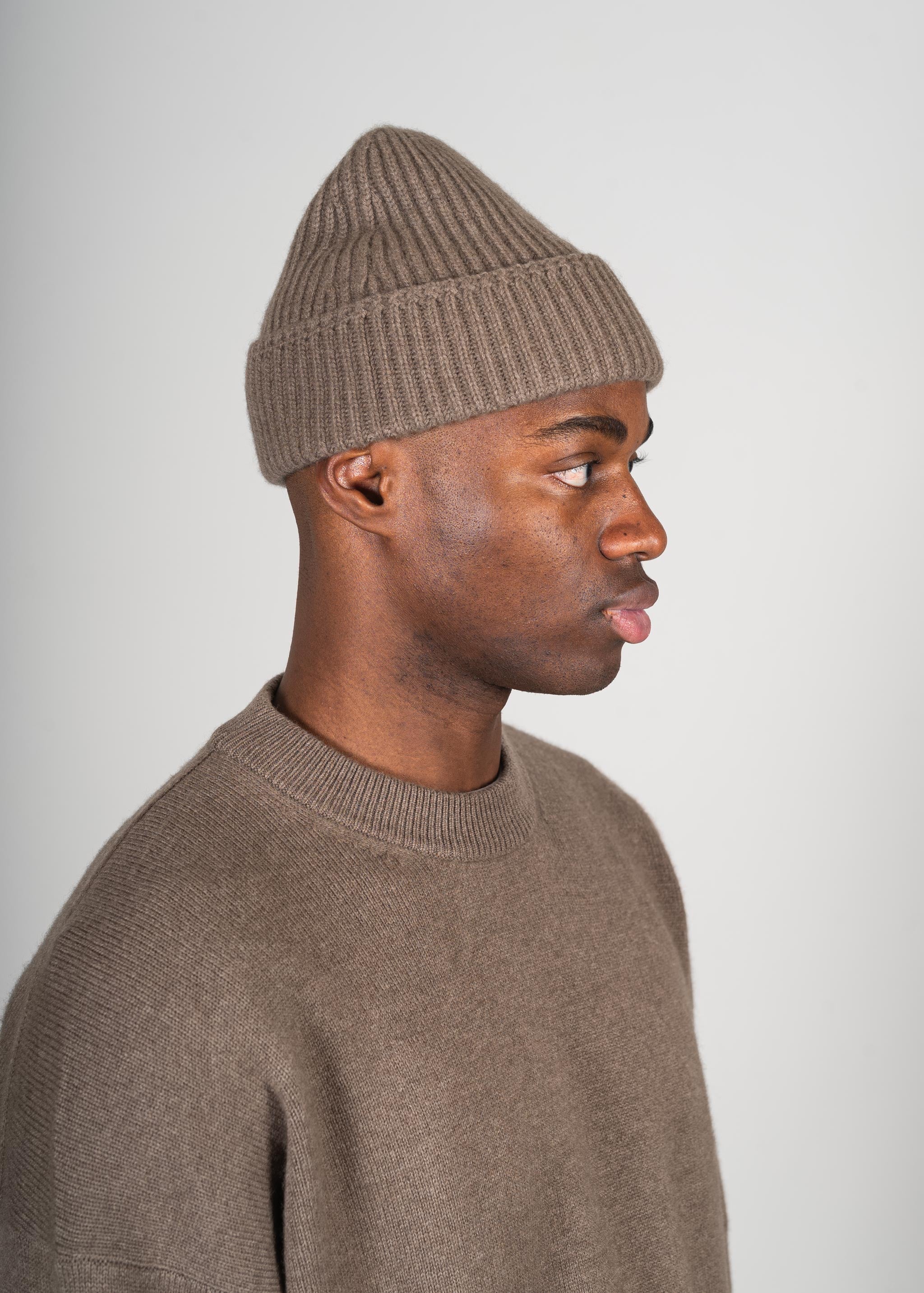 Yacaia Y-0004 Cashmere Blend Beanie - Brown