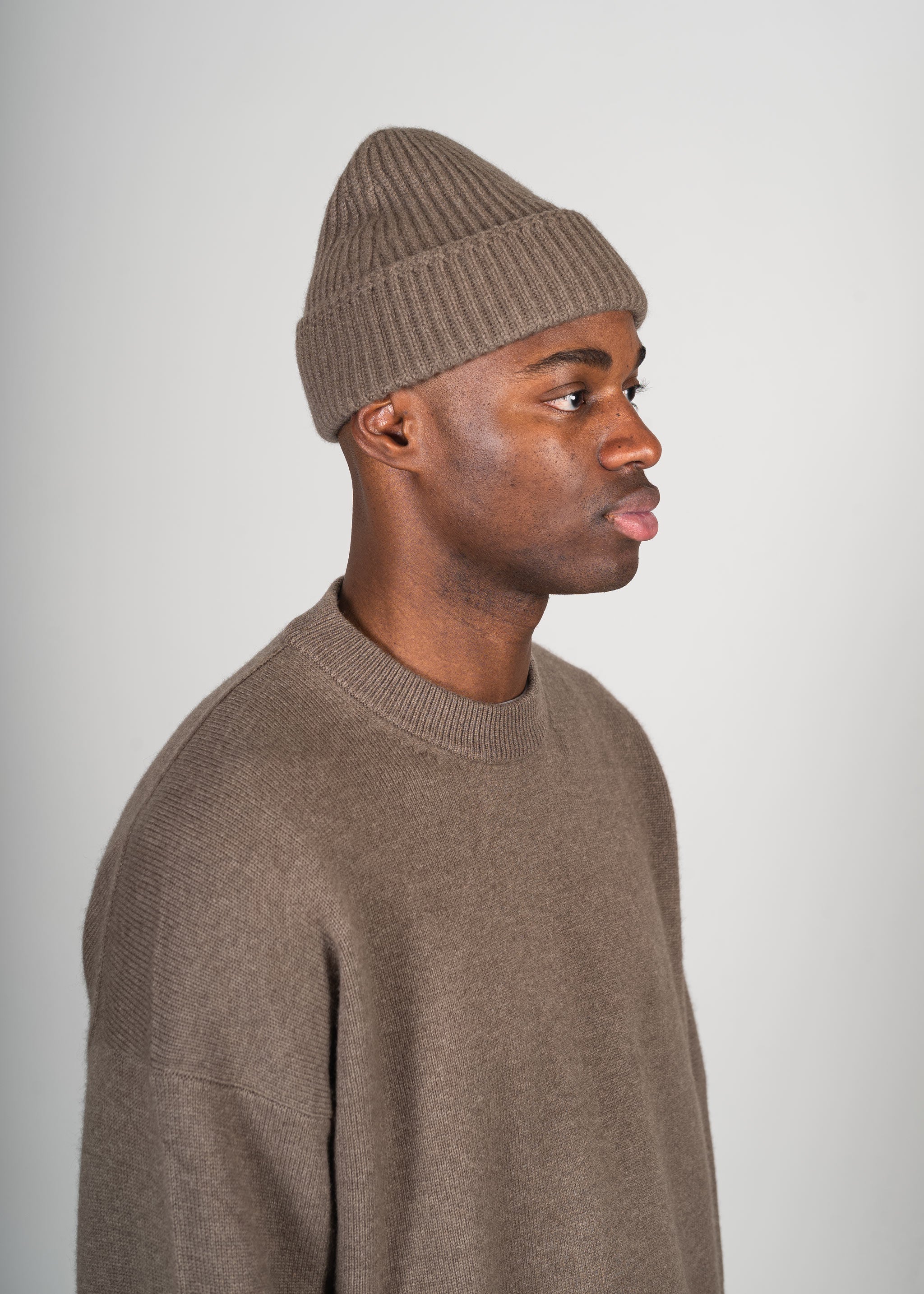 Yacaia Y-0004 Cashmere Blend Beanie - Brown