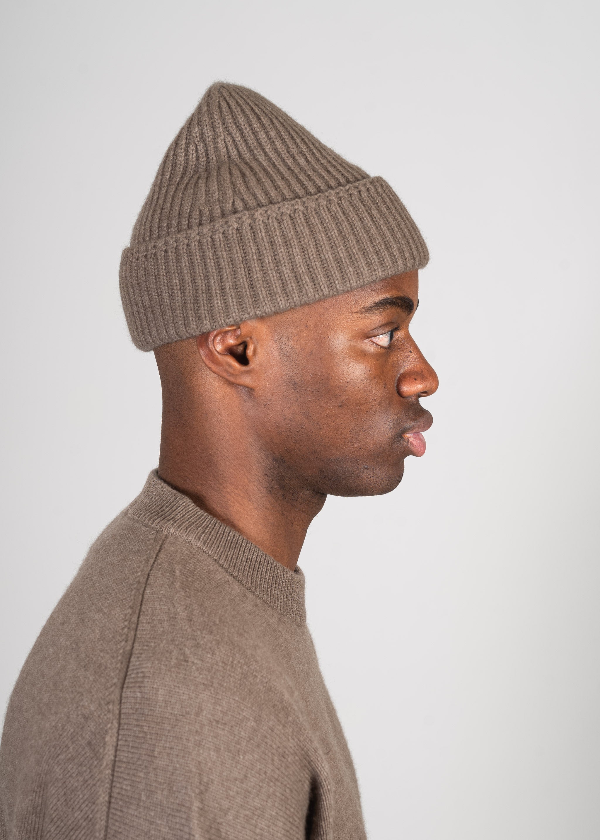 Yacaia Y-0004 Cashmere Blend Beanie - Brown