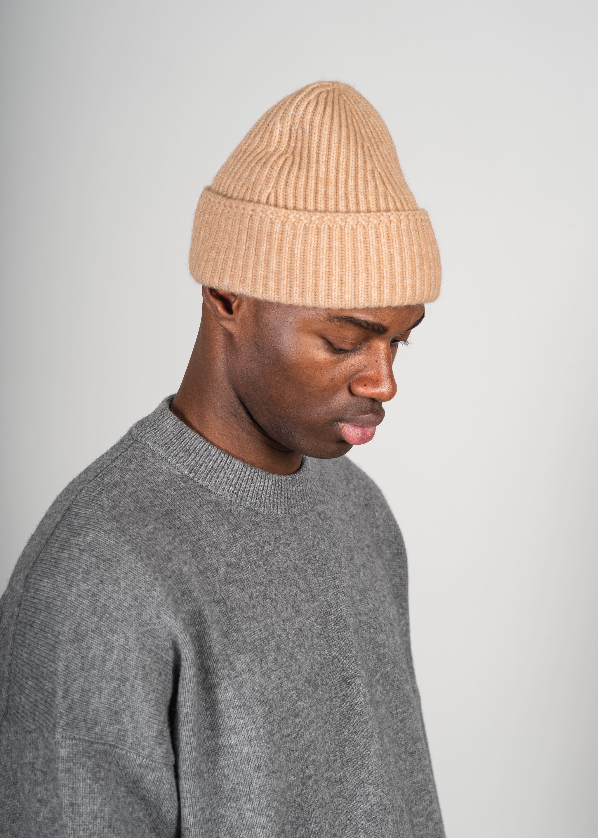 Yacaia Y-0004 Cashmere Blend Beanie - Camel