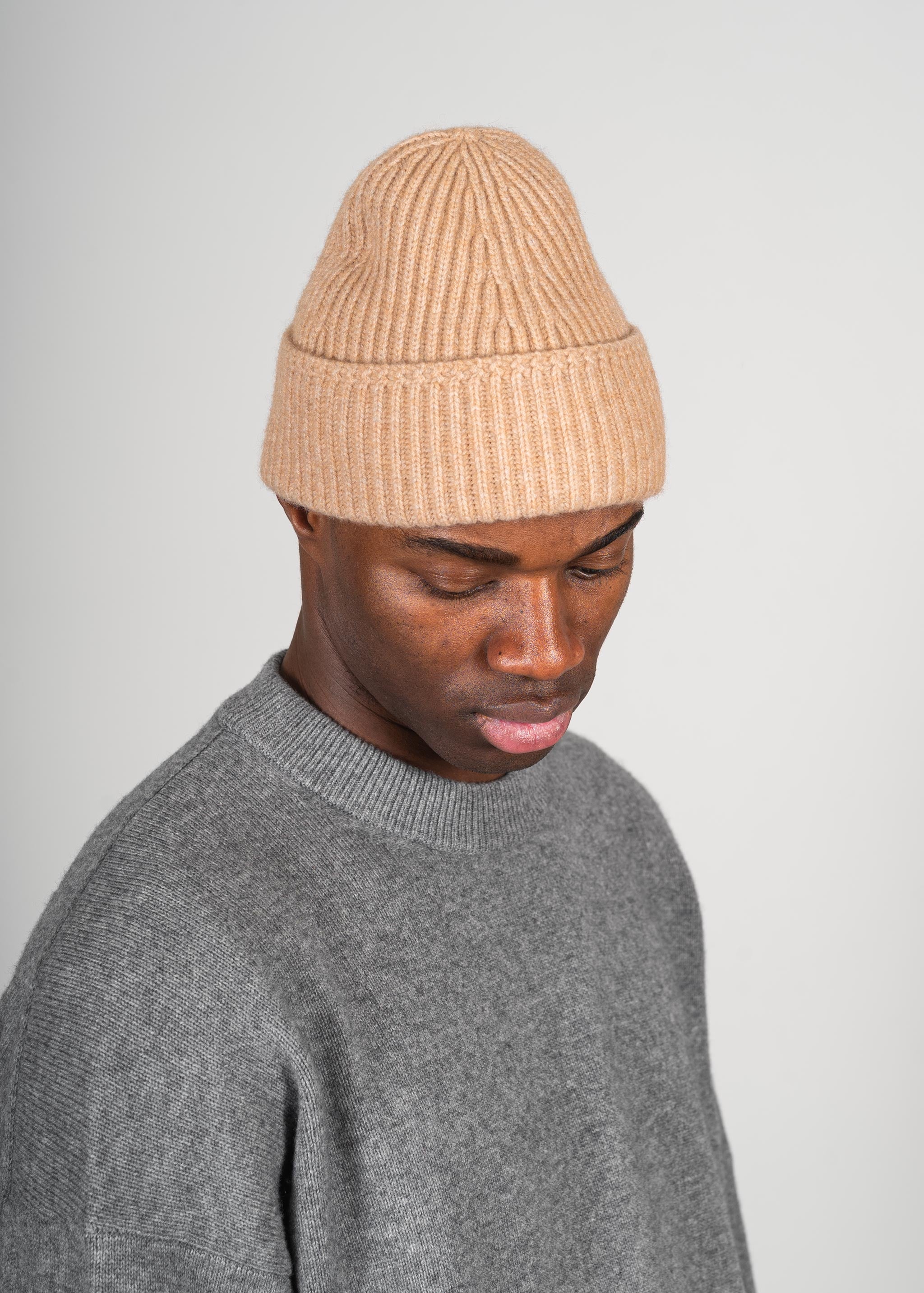 Yacaia Y-0004 Cashmere Blend Beanie - Camel