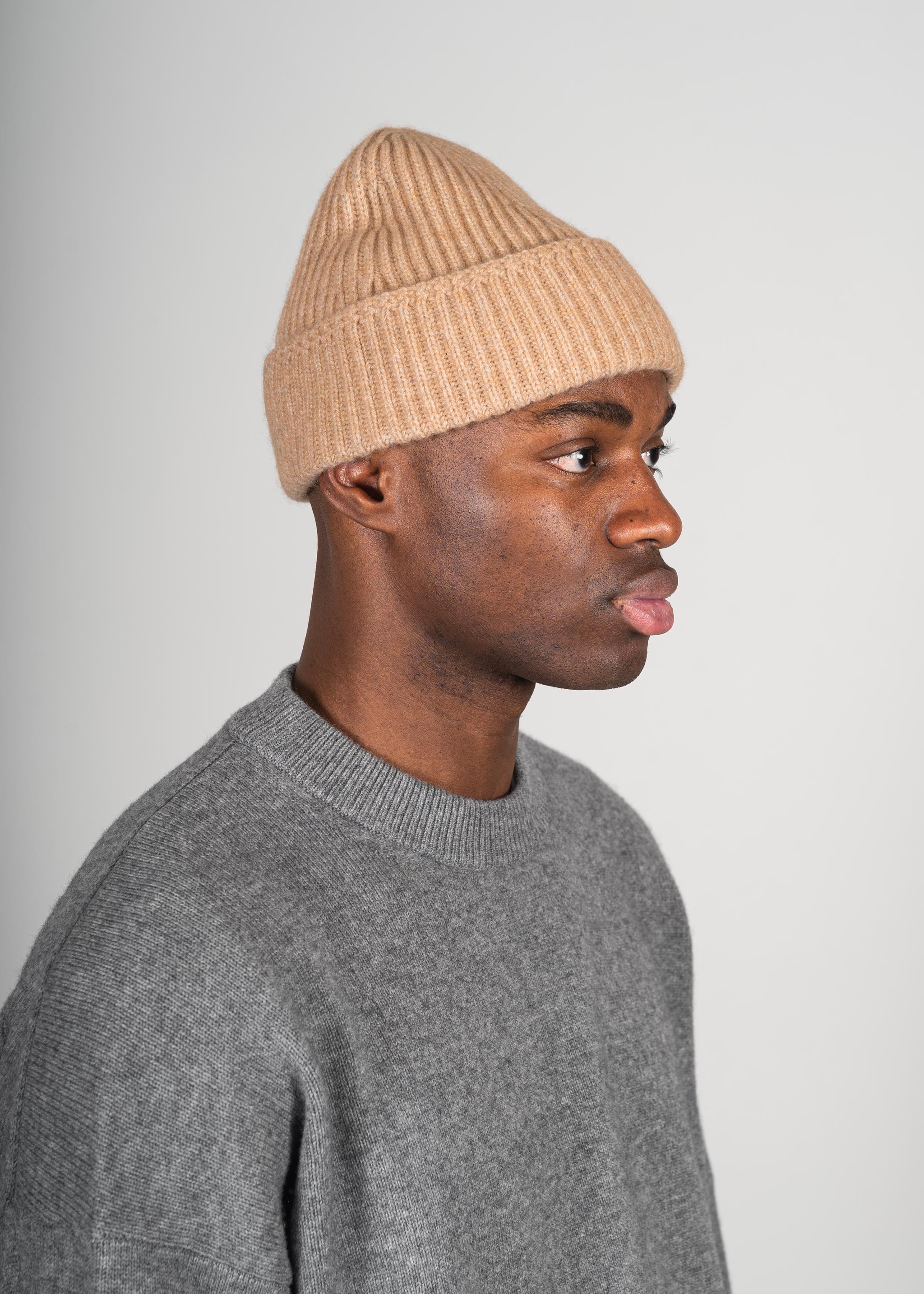 Yacaia Y-0004 Cashmere Blend Beanie - Camel