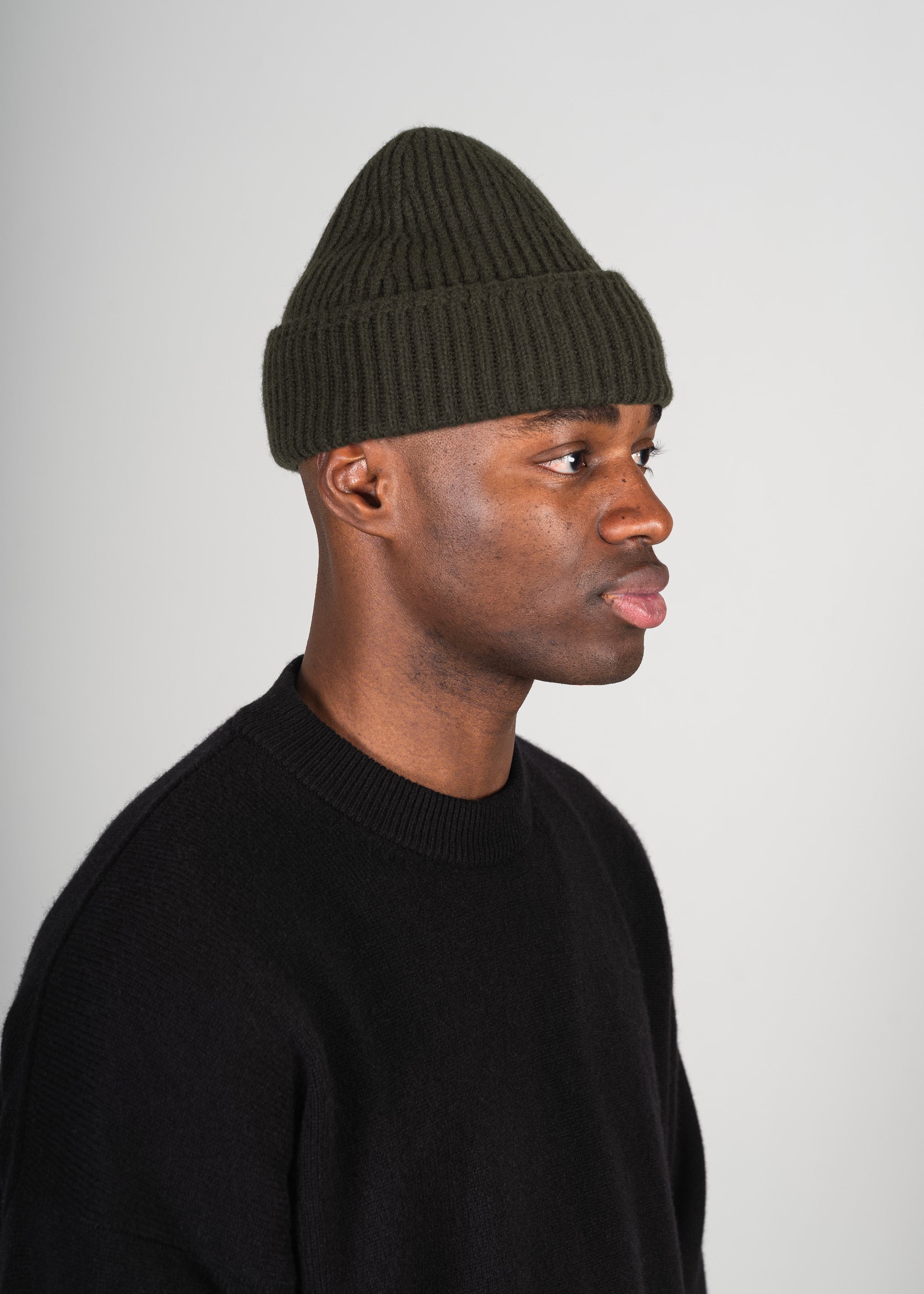 Yacaia Y-0004 Cashmere Blend Beanie - Dark Green | Headwear