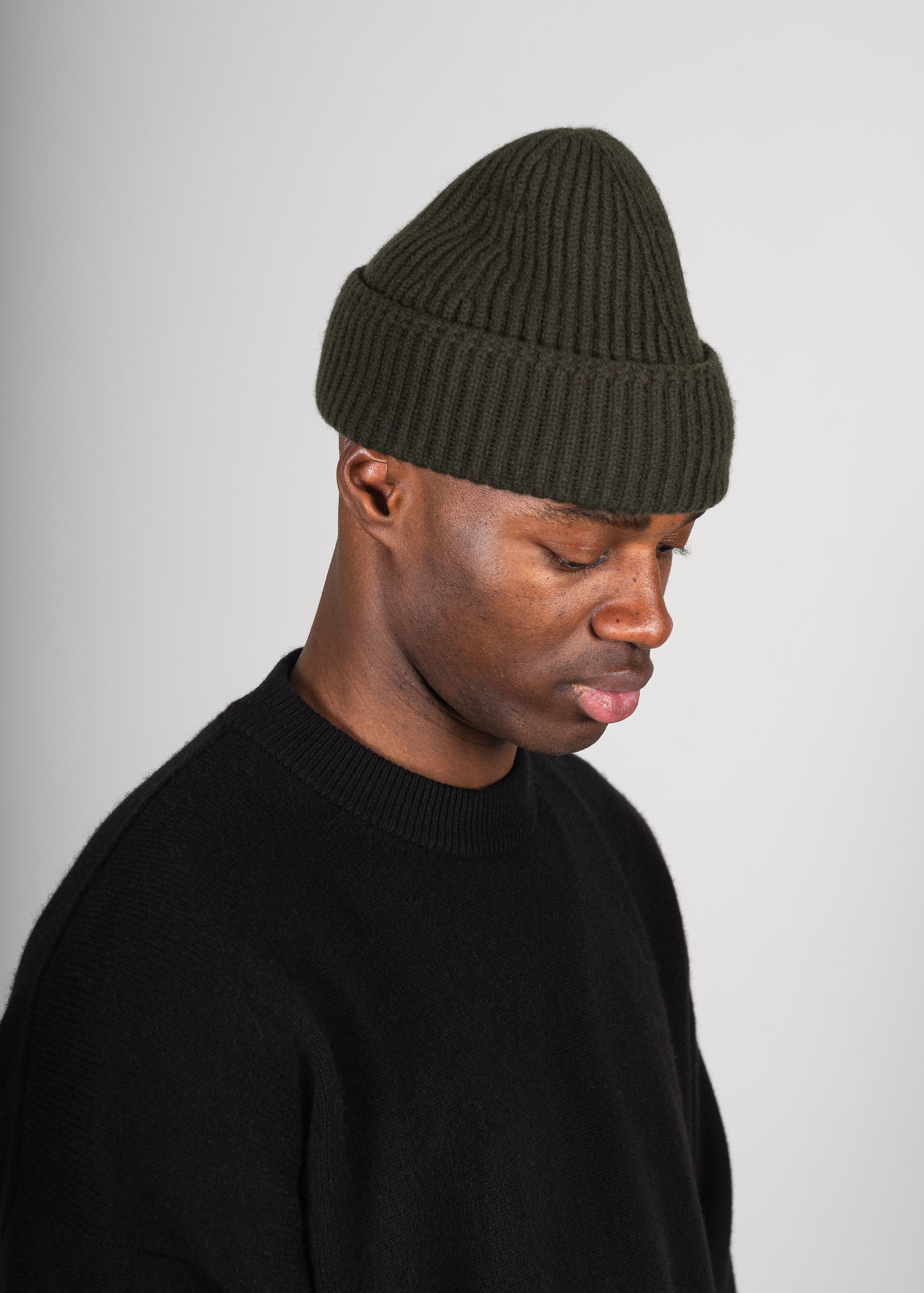 Yacaia Y-0004 Cashmere Blend Beanie - Dark Green | Headwear