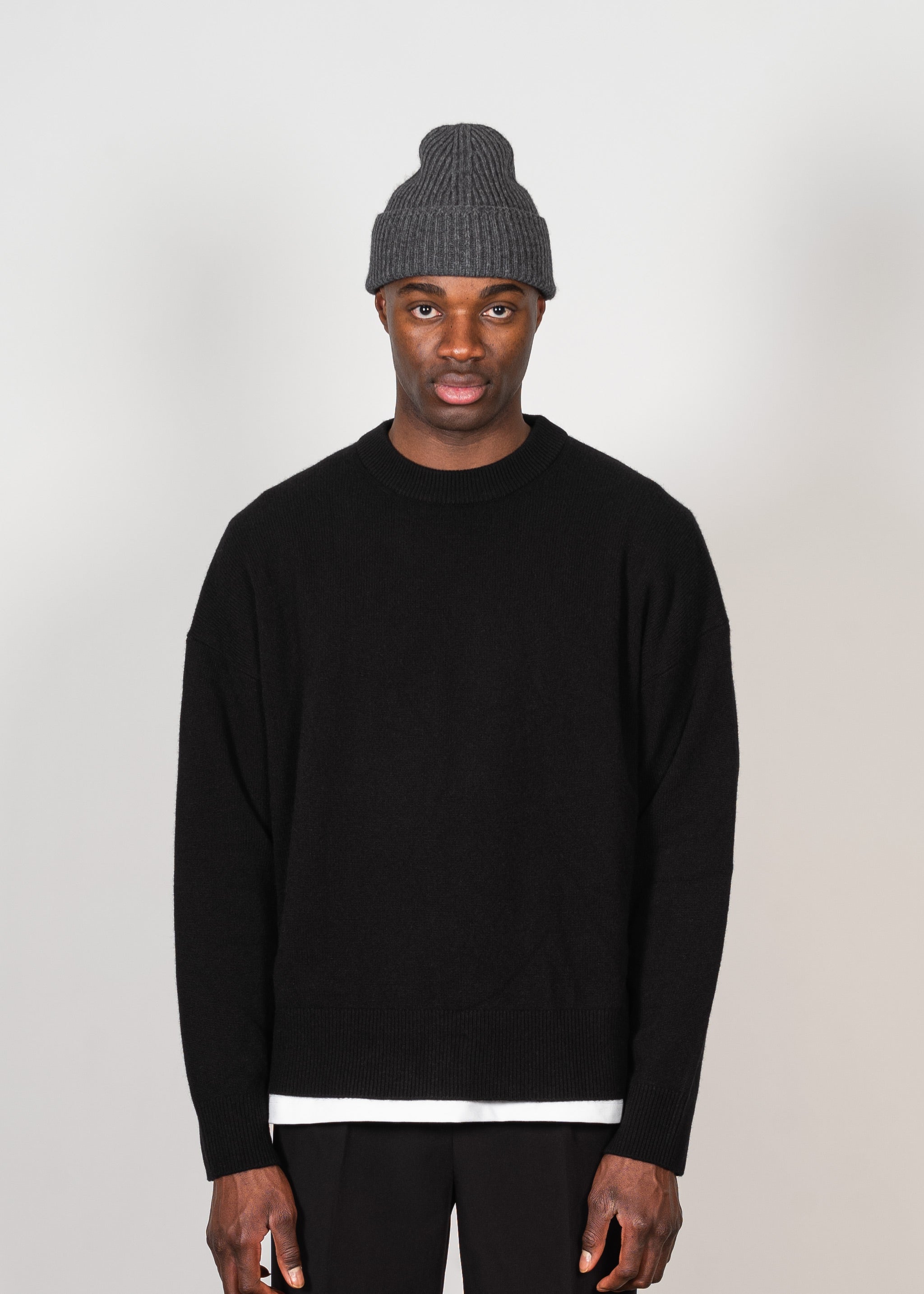 Yacaia Y-0004 Cashmere Blend Beanie - Dark Grey