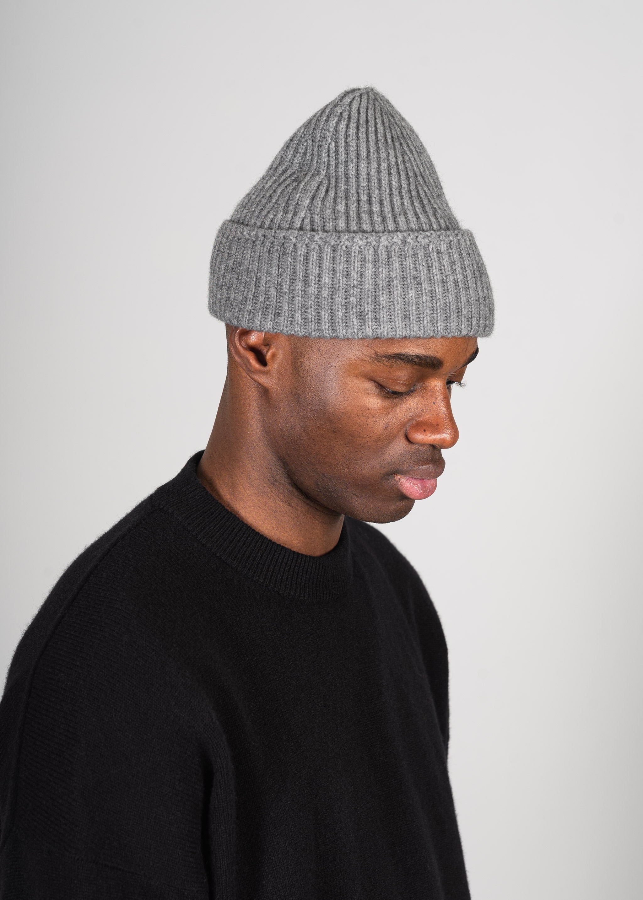 Yacaia Y-0004 Cashmere Blend Beanie - Grey