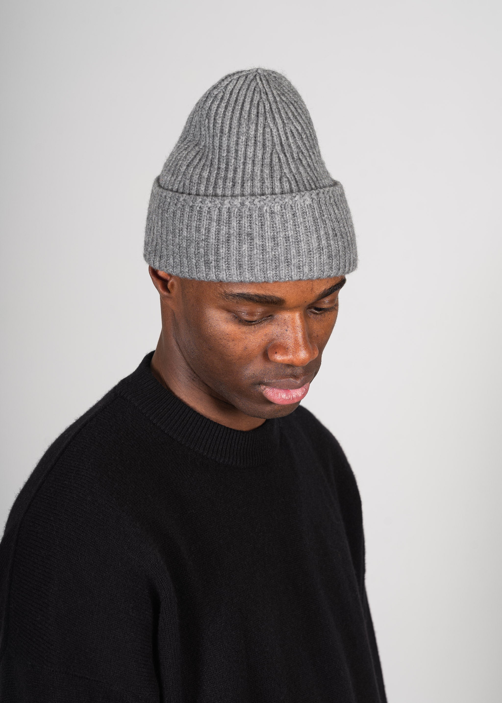 Yacaia Y-0004 Cashmere Blend Beanie - Grey