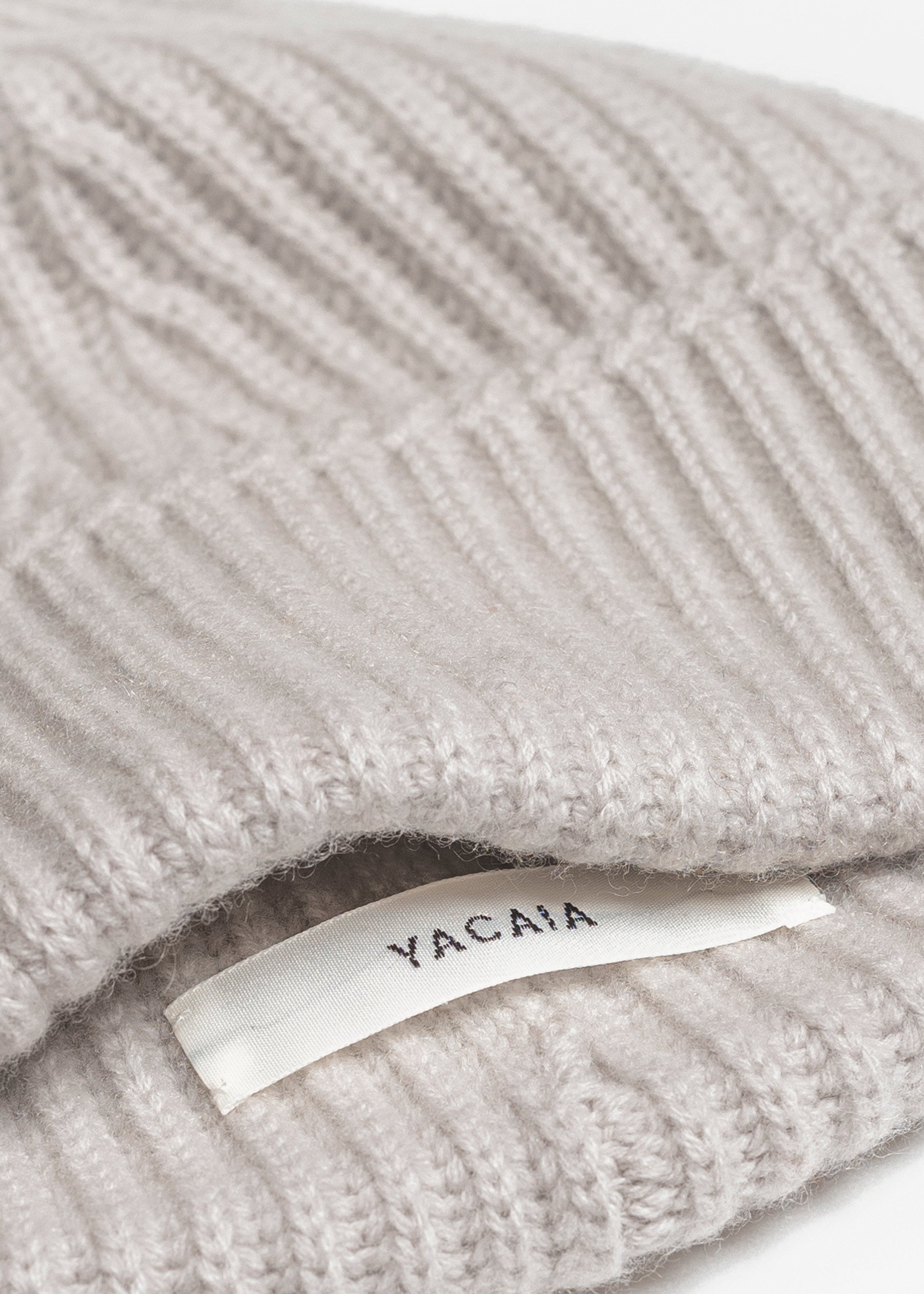 Yacaia Y-0004 Cashmere Blend Beanie - Light Beige | Headwear