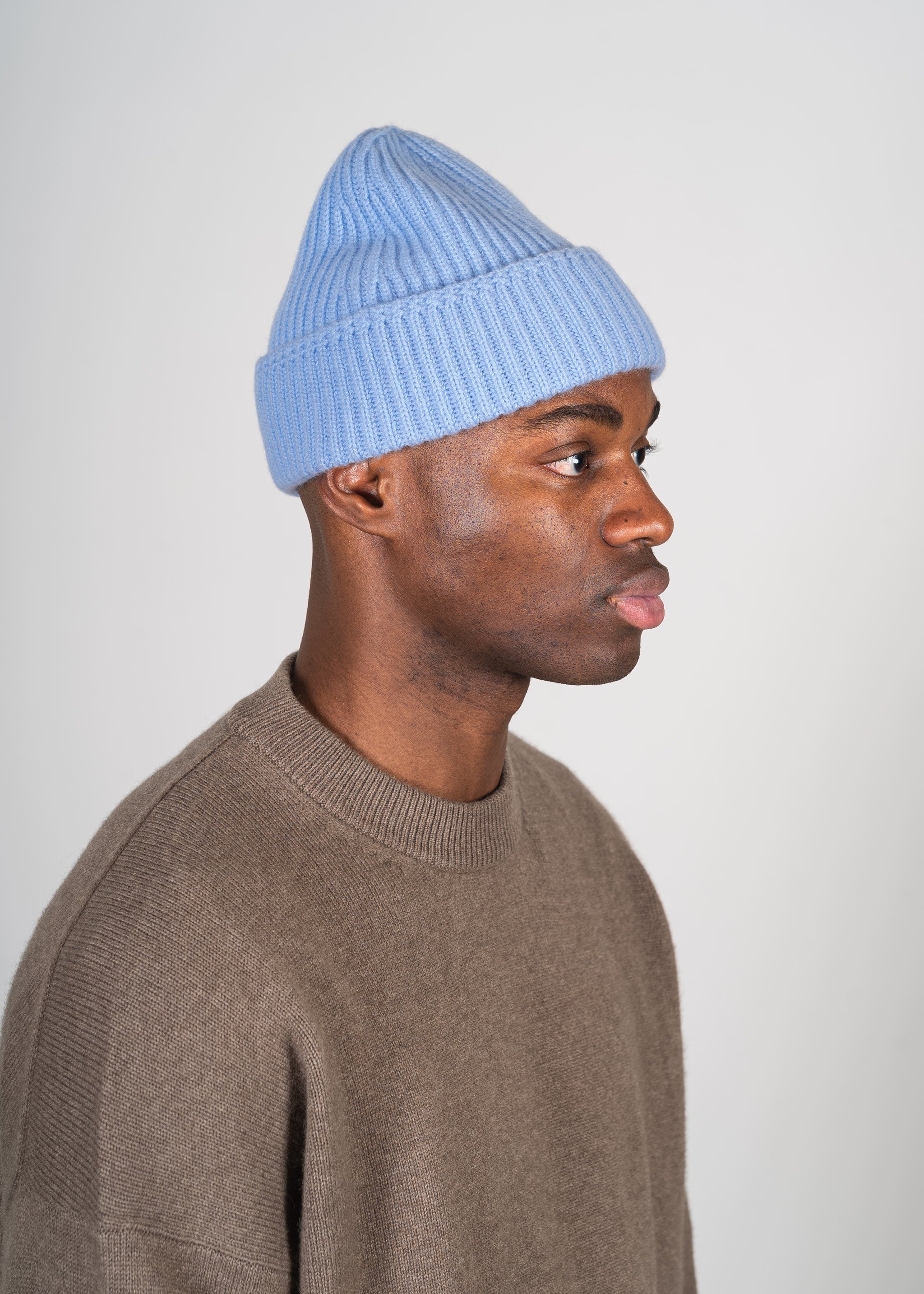 Yacaia Y-0004 Cashmere Blend Beanie - Light Blue