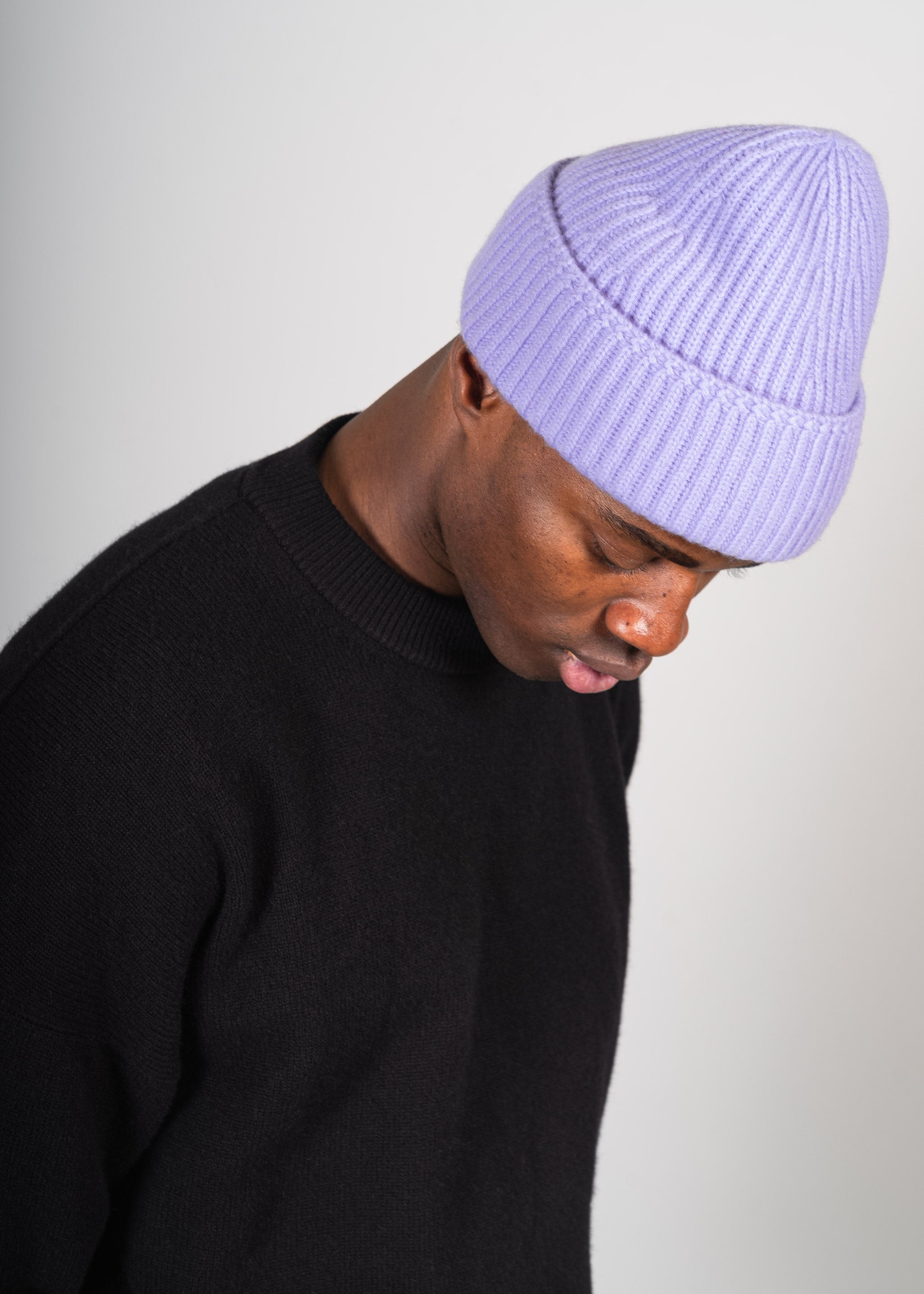 Yacaia Y-0004 Cashmere Blend Beanie - Lilac