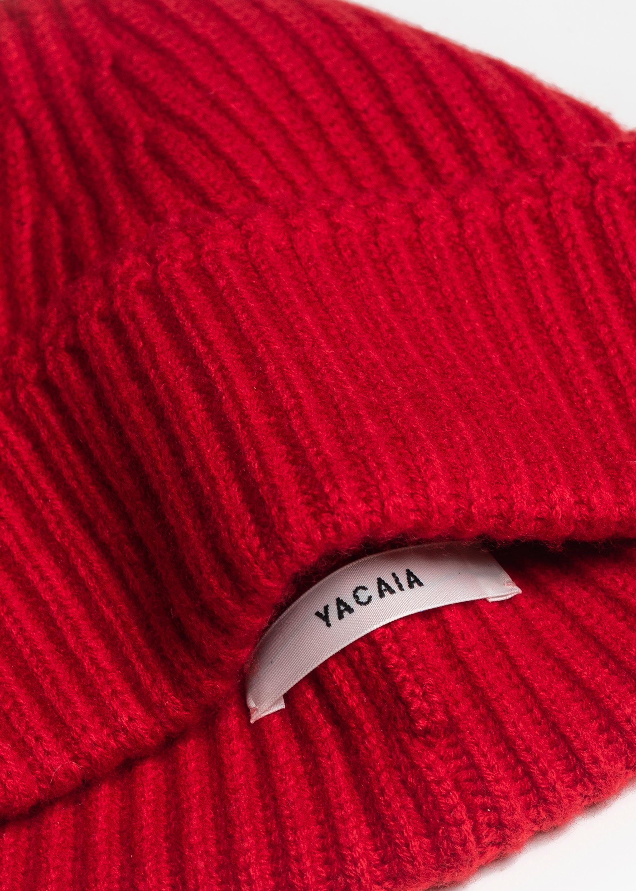 Yacaia Y-0004 Cashmere Blend Beanie - Red | Headwear