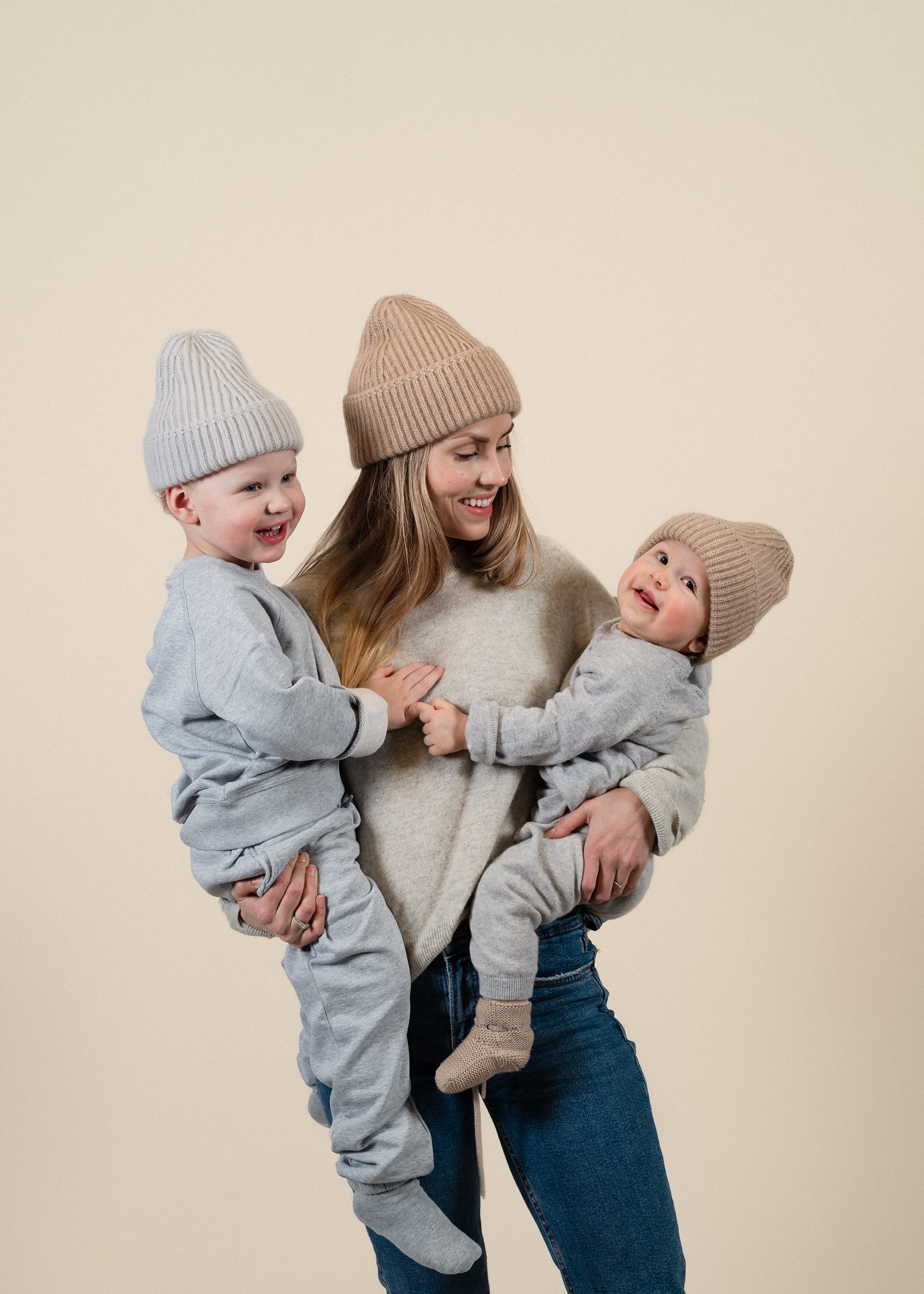 Yacaia Y-0006 Cashmere Blend Toddler Beanie - Light Beige | Headwear