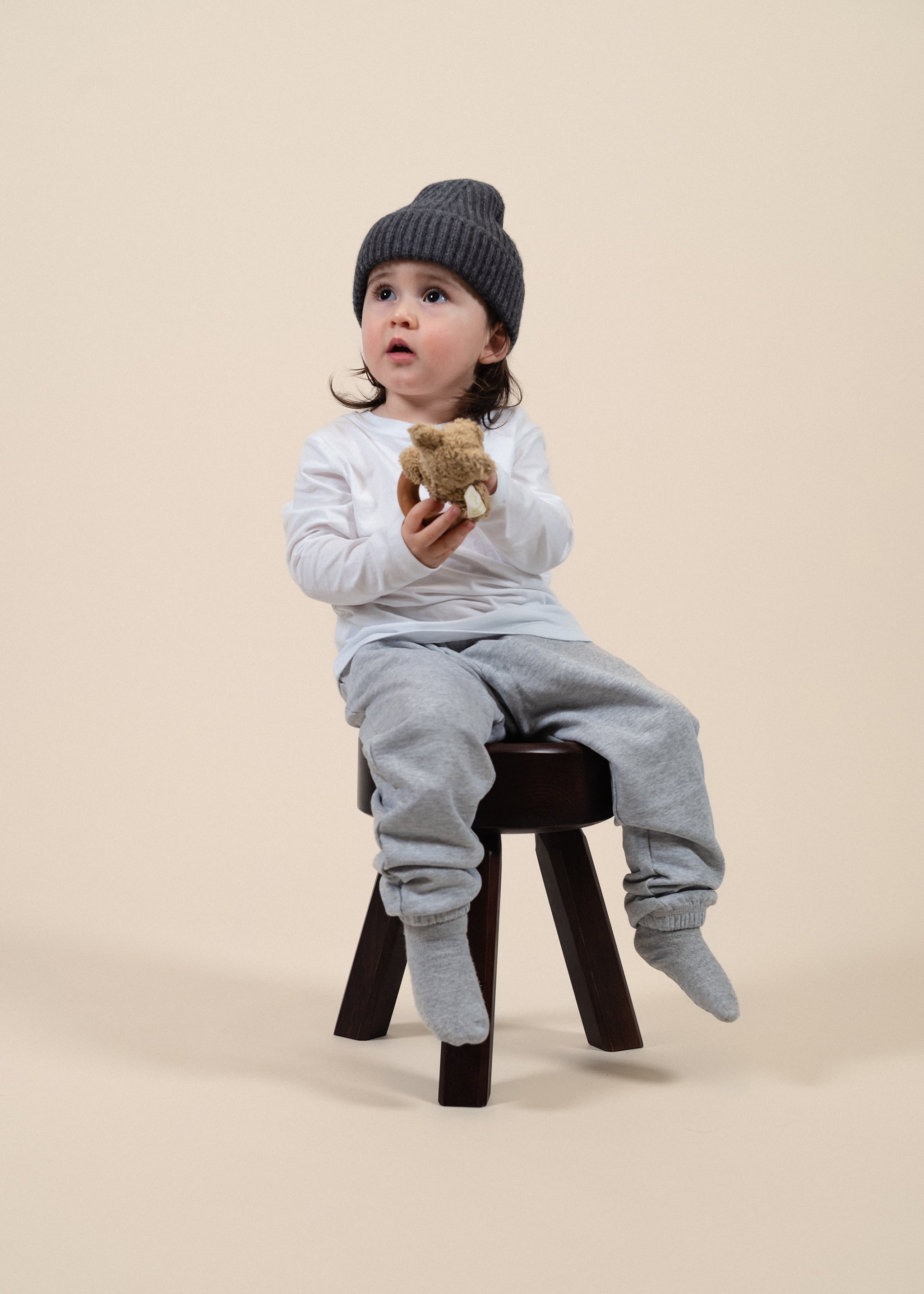Yacaia Y-0006 Cashmere Blend Toddler Beanie - Dark Grey | Headwear
