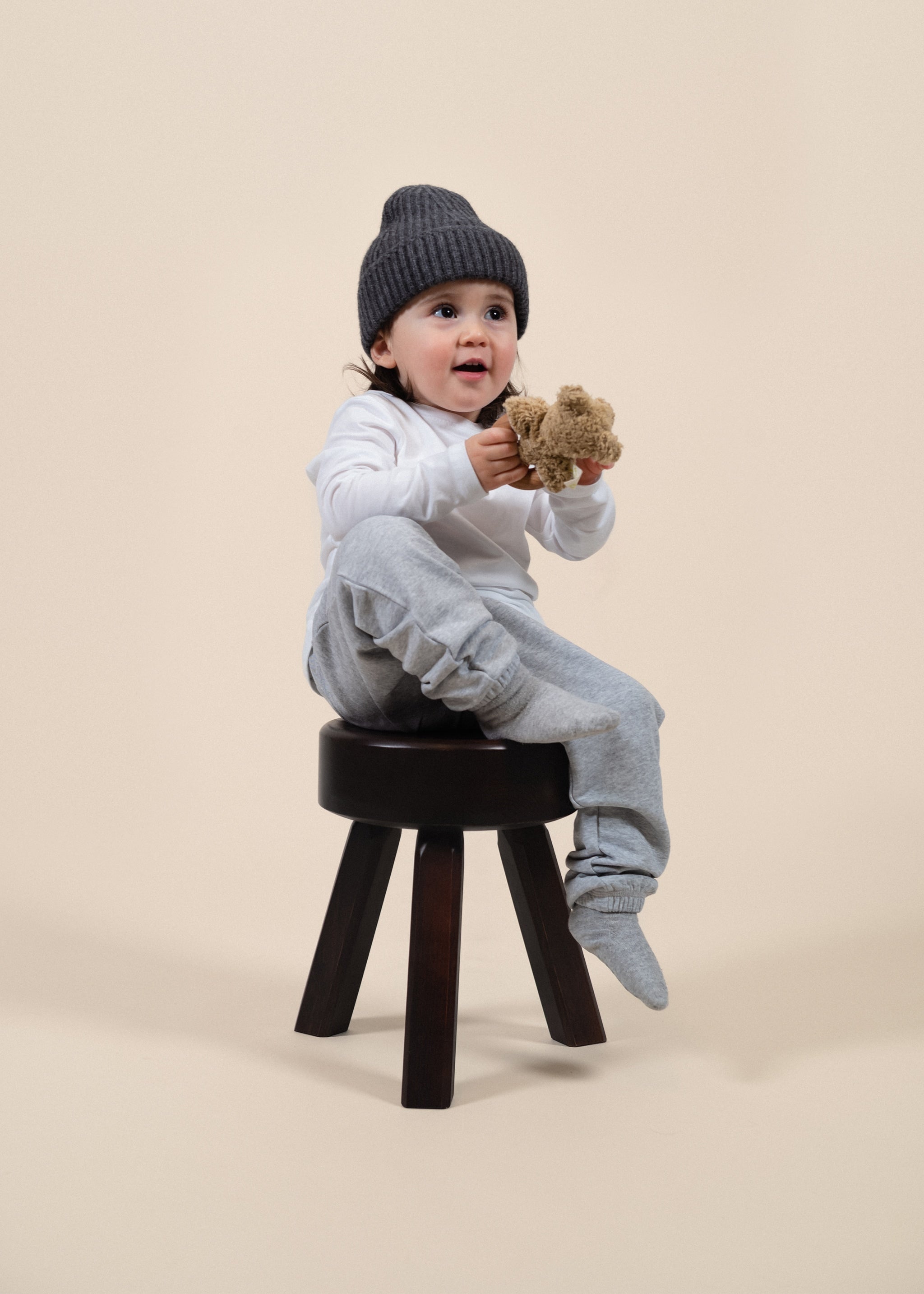 Yacaia Y-0006 Cashmere Blend Toddler Beanie - Dark Grey | Headwear
