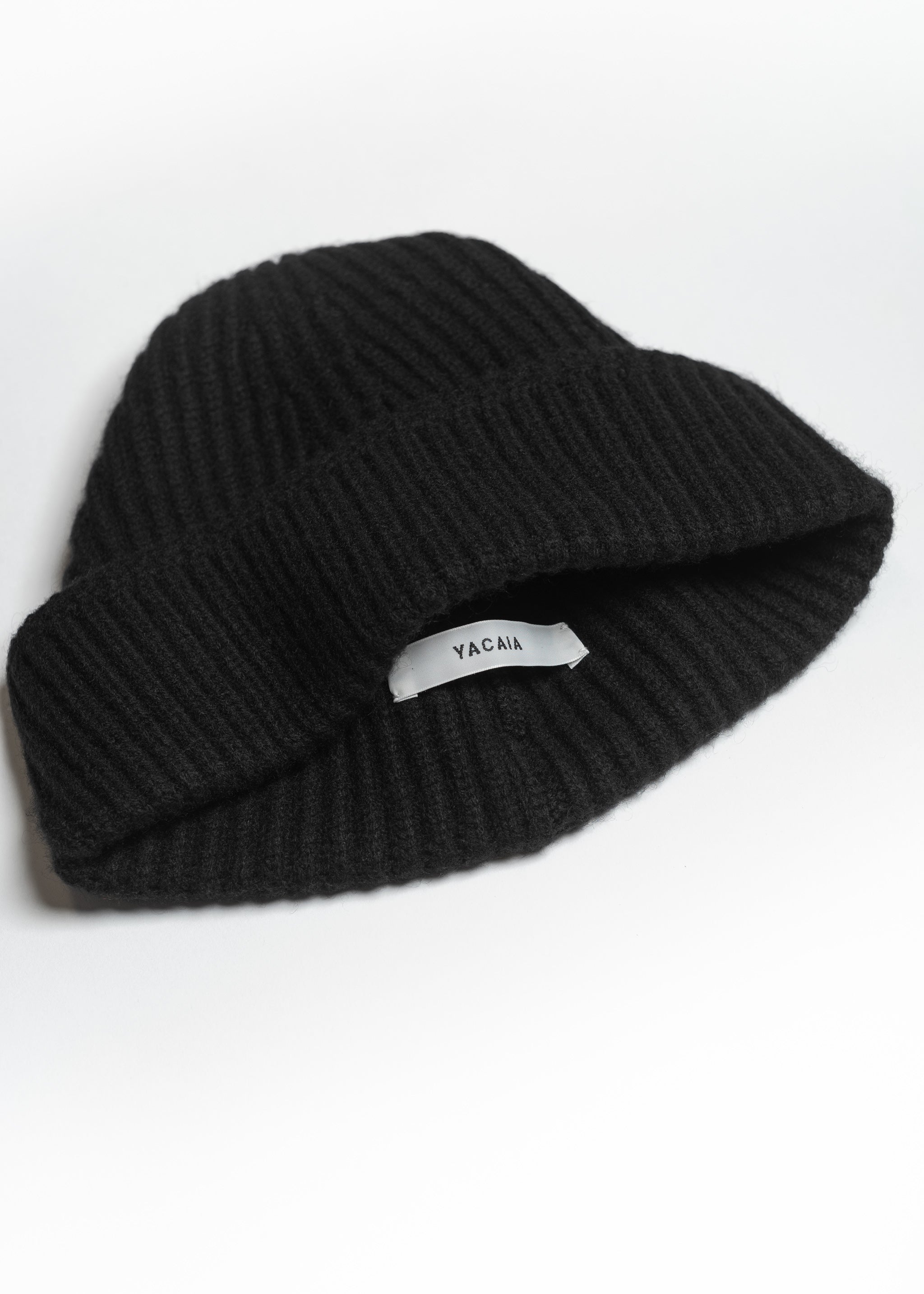Yacaia Y-0004 Cashmere Blend Beanie - Black | Headwear